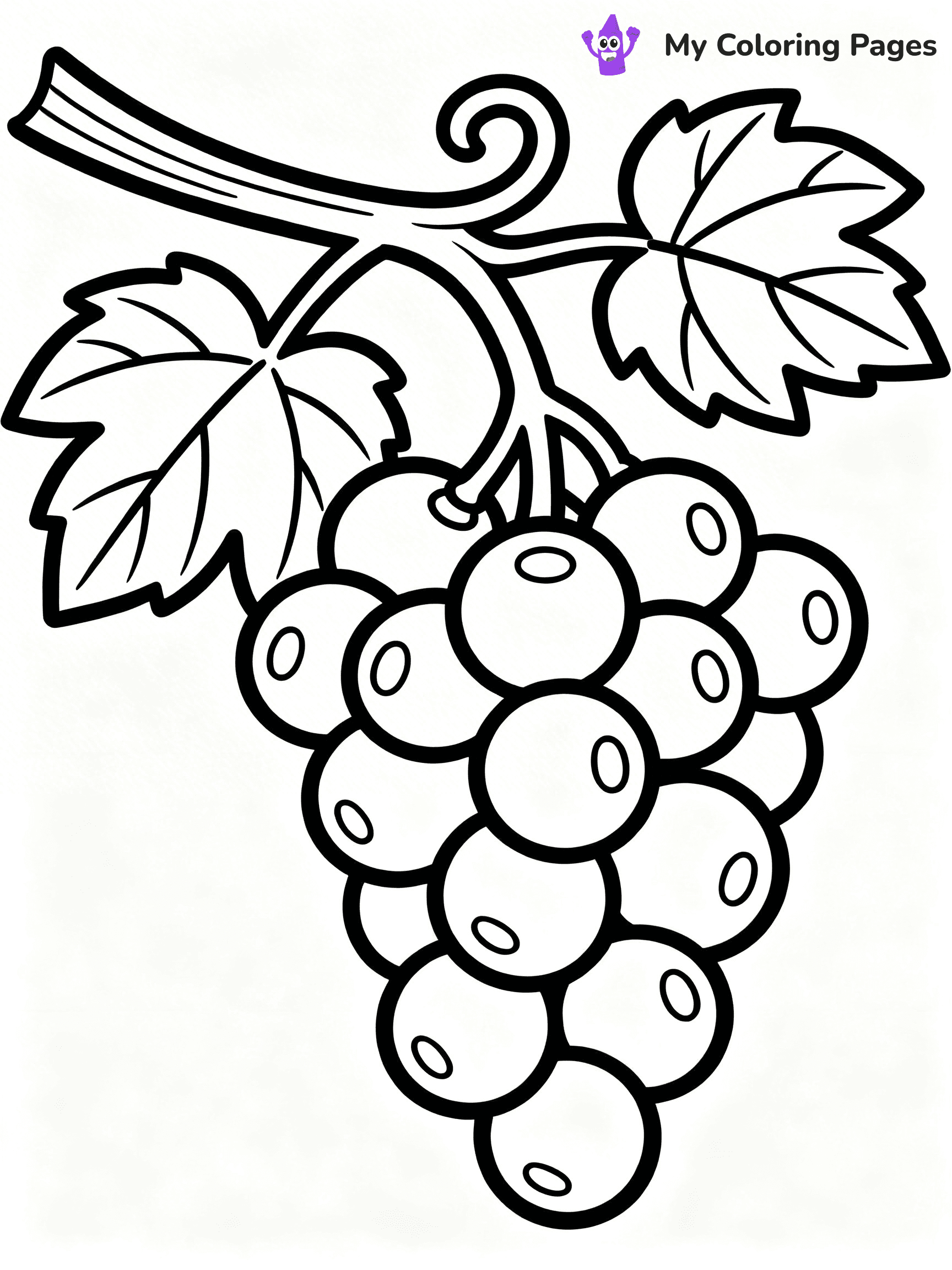 Grapes Coloring Pages - 9