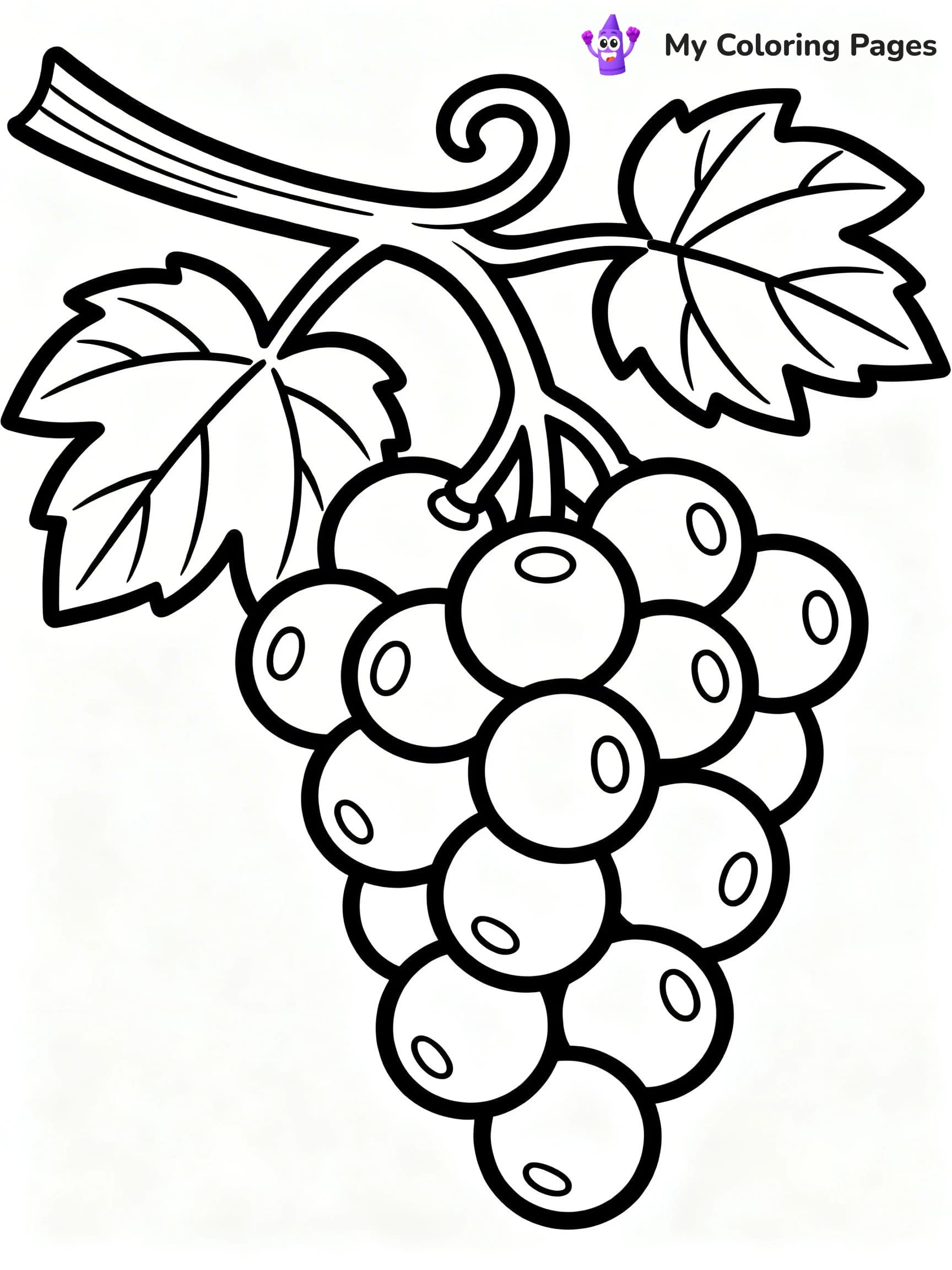Grapes Coloring Pages - 9