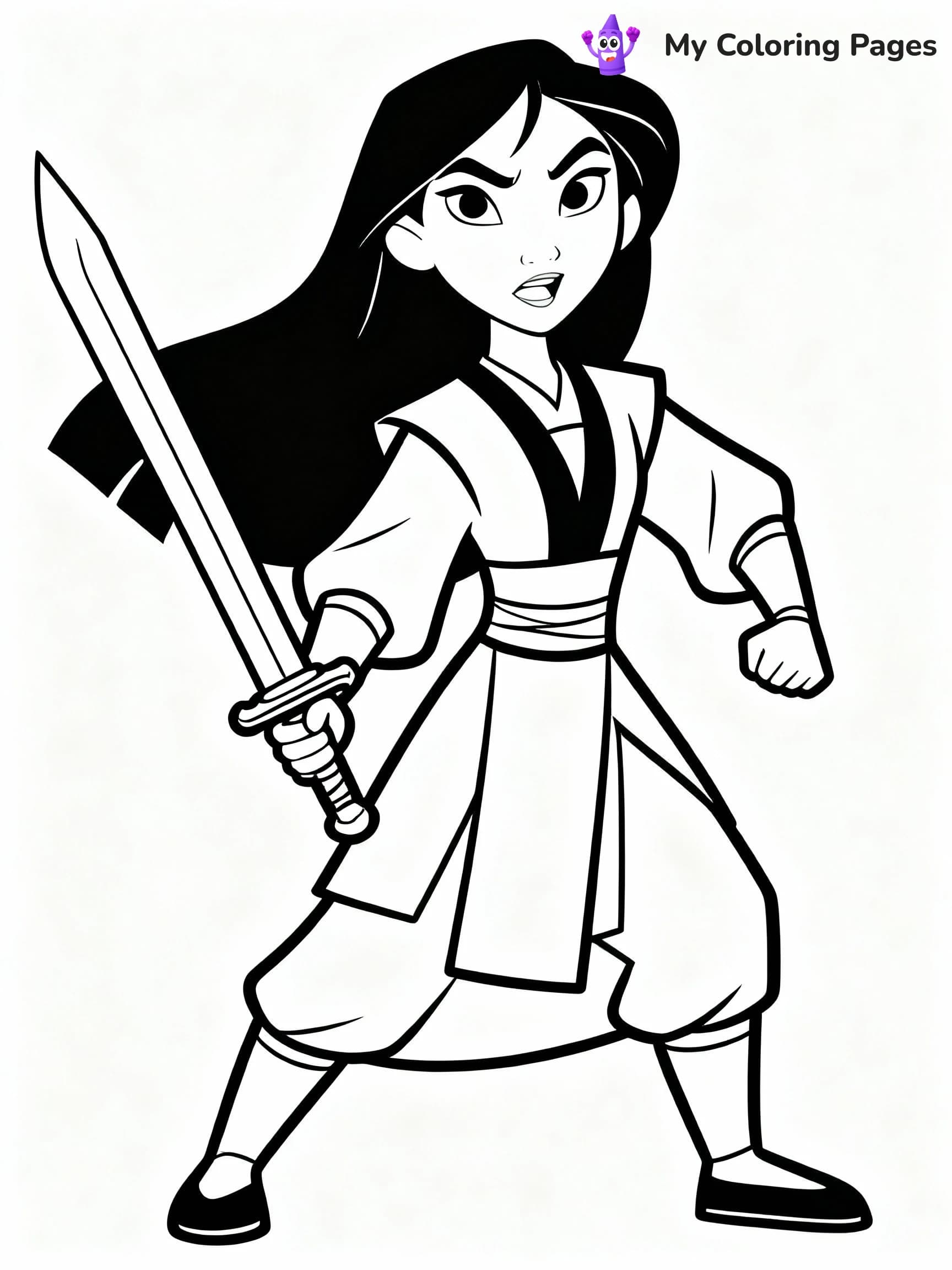 Mulan Coloring Pages - 18