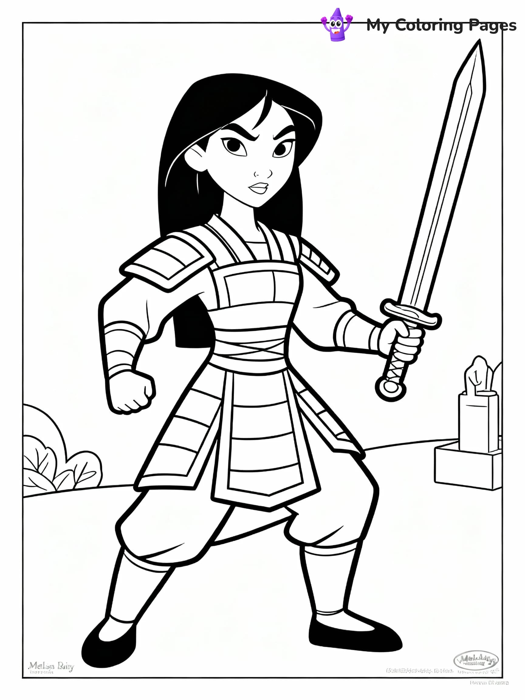 Mulan Coloring Pages - 17