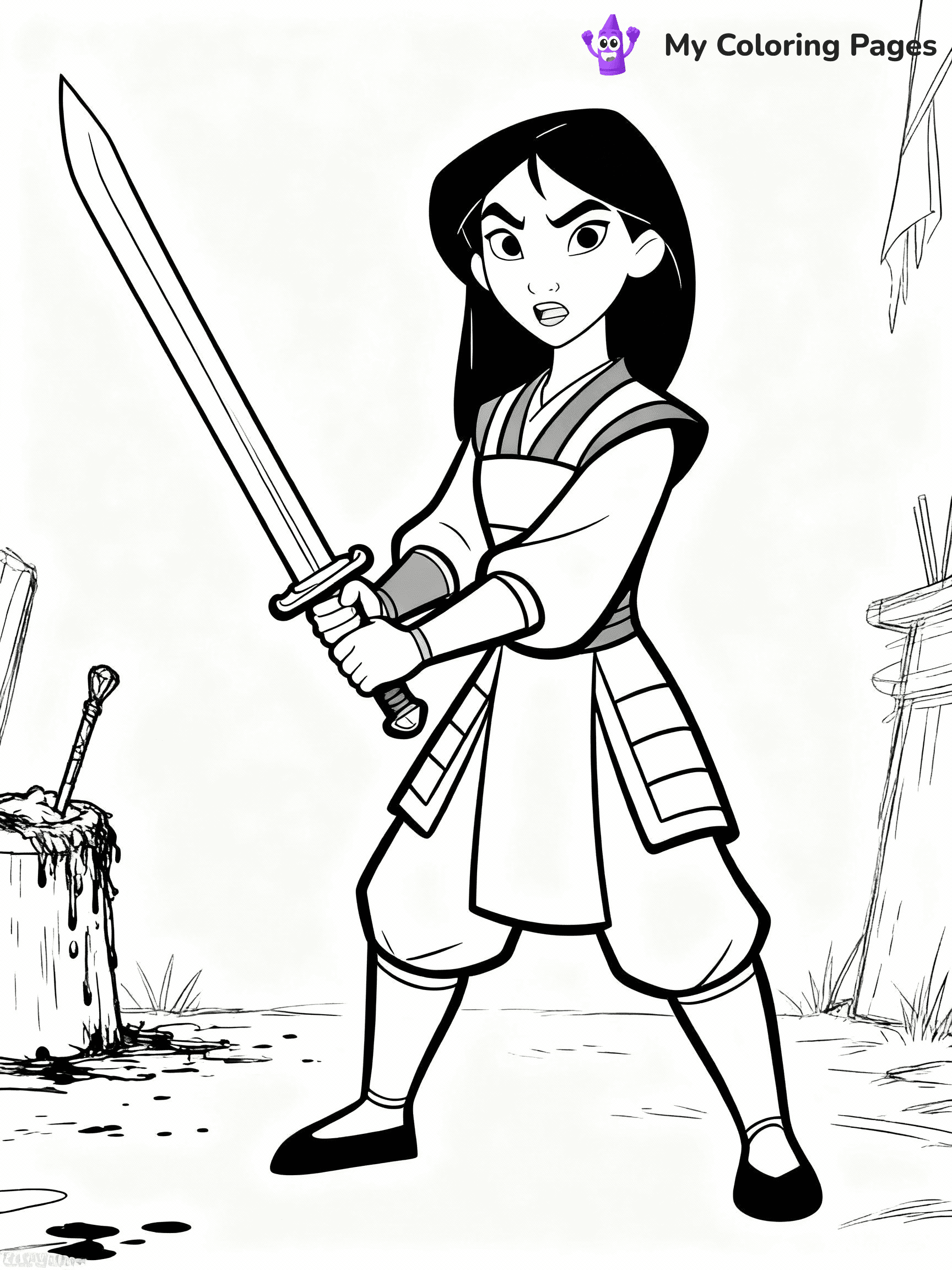 Mulan Coloring Pages - 11