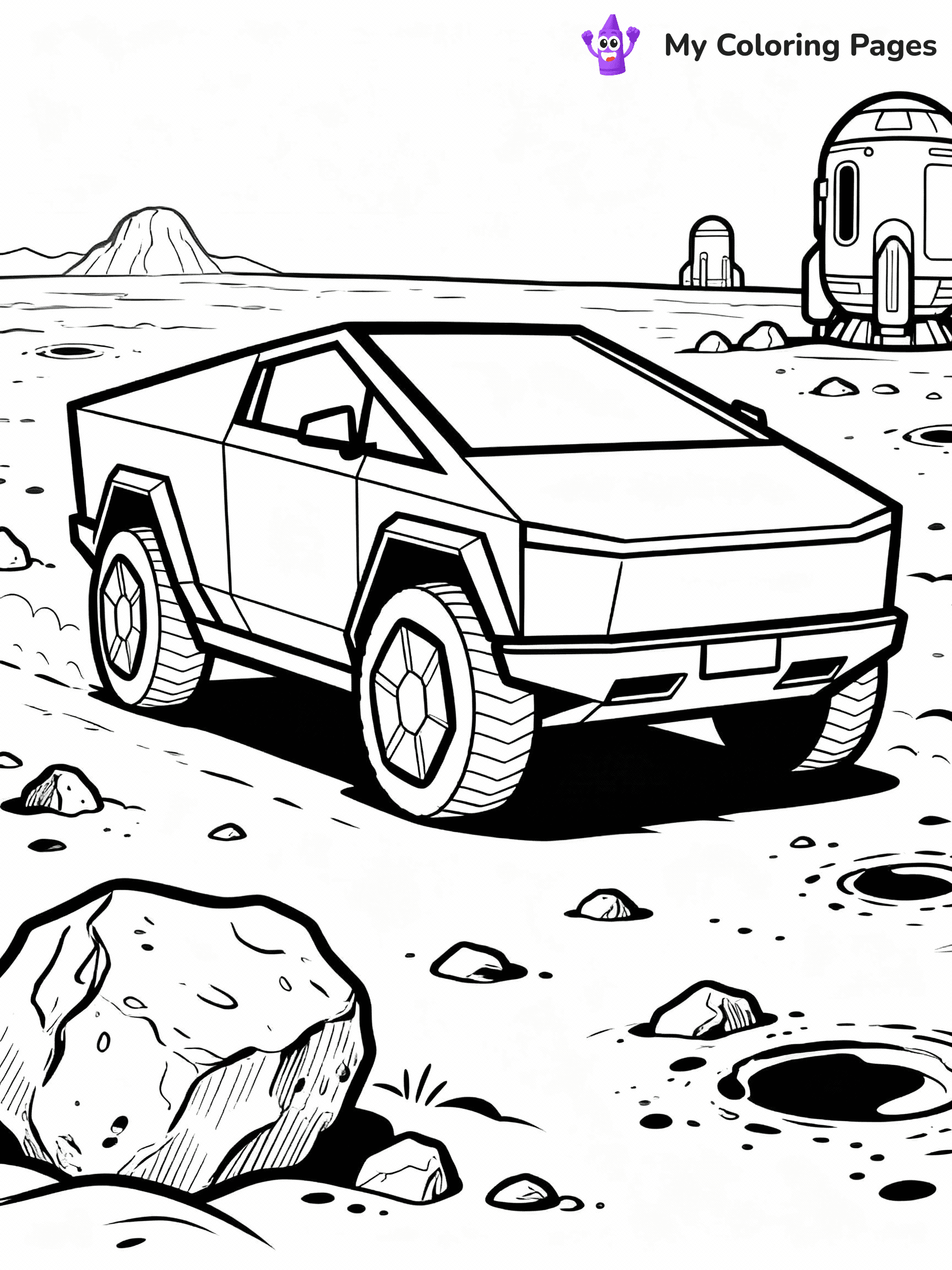 Cybertruck Coloring Pages - 39
