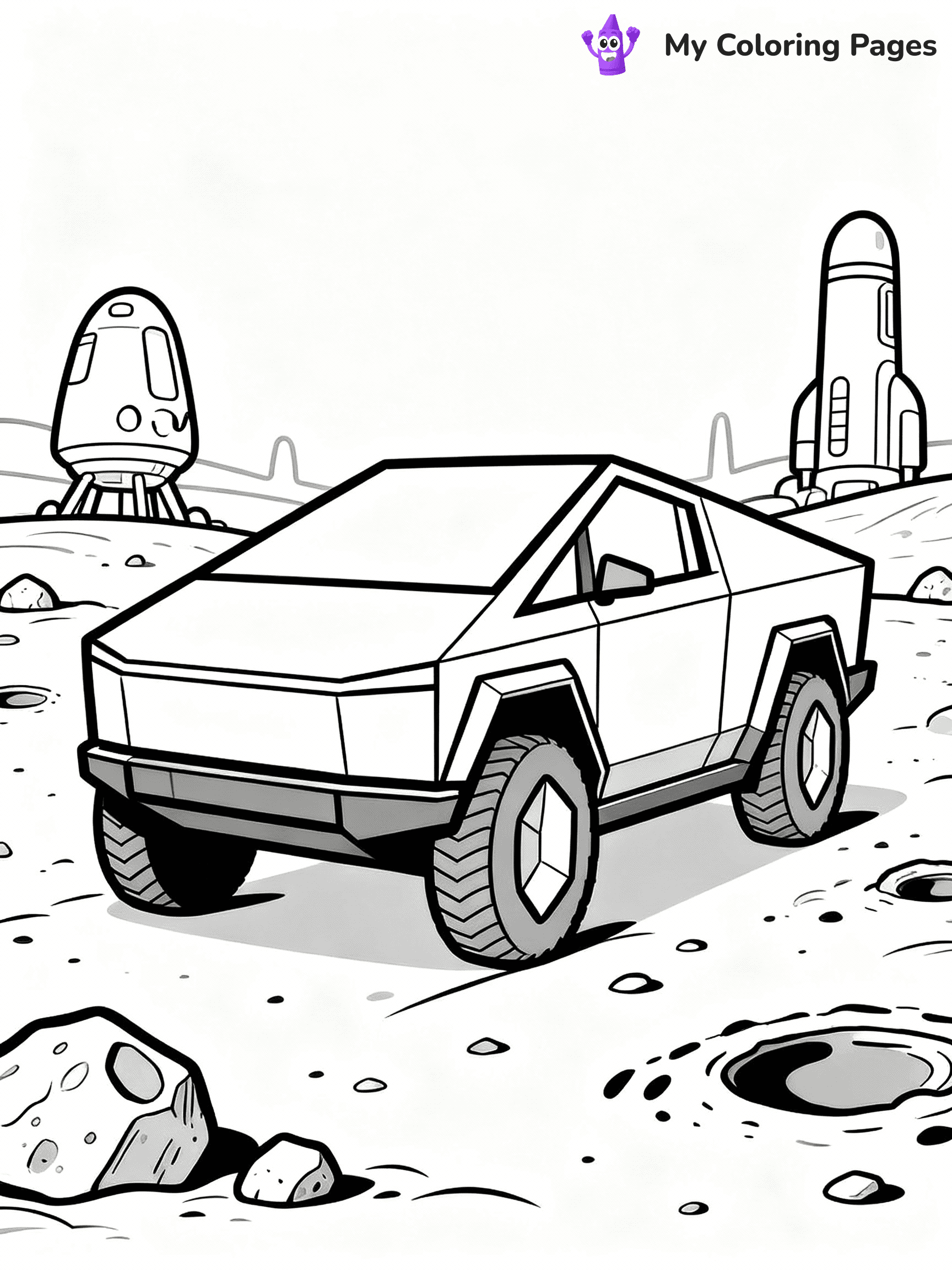 Cybertruck Coloring Pages - 38