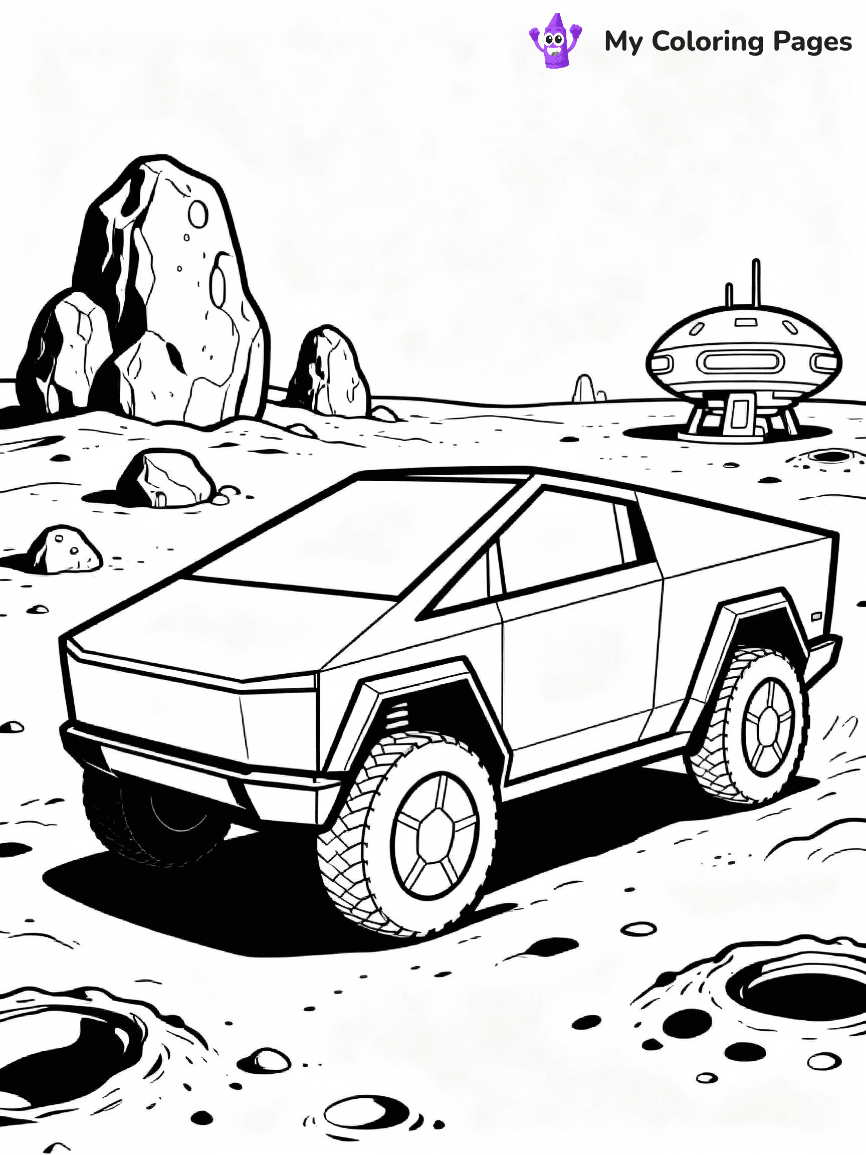 Cybertruck Coloring Pages - 37