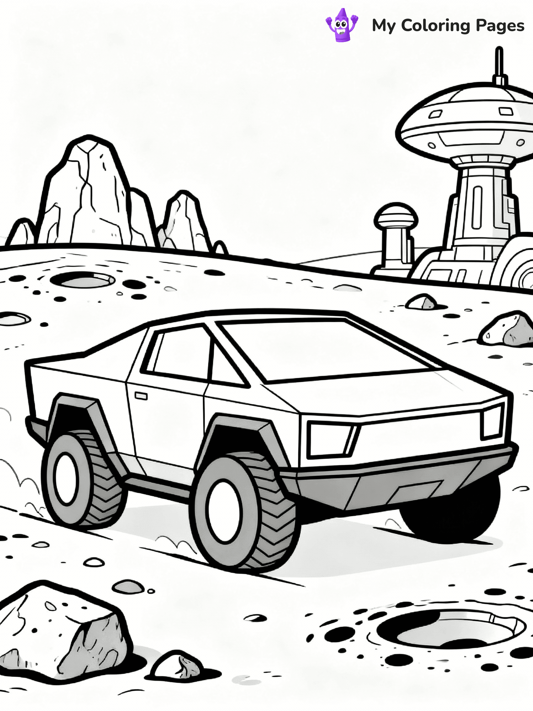 Cybertruck Coloring Pages - 36