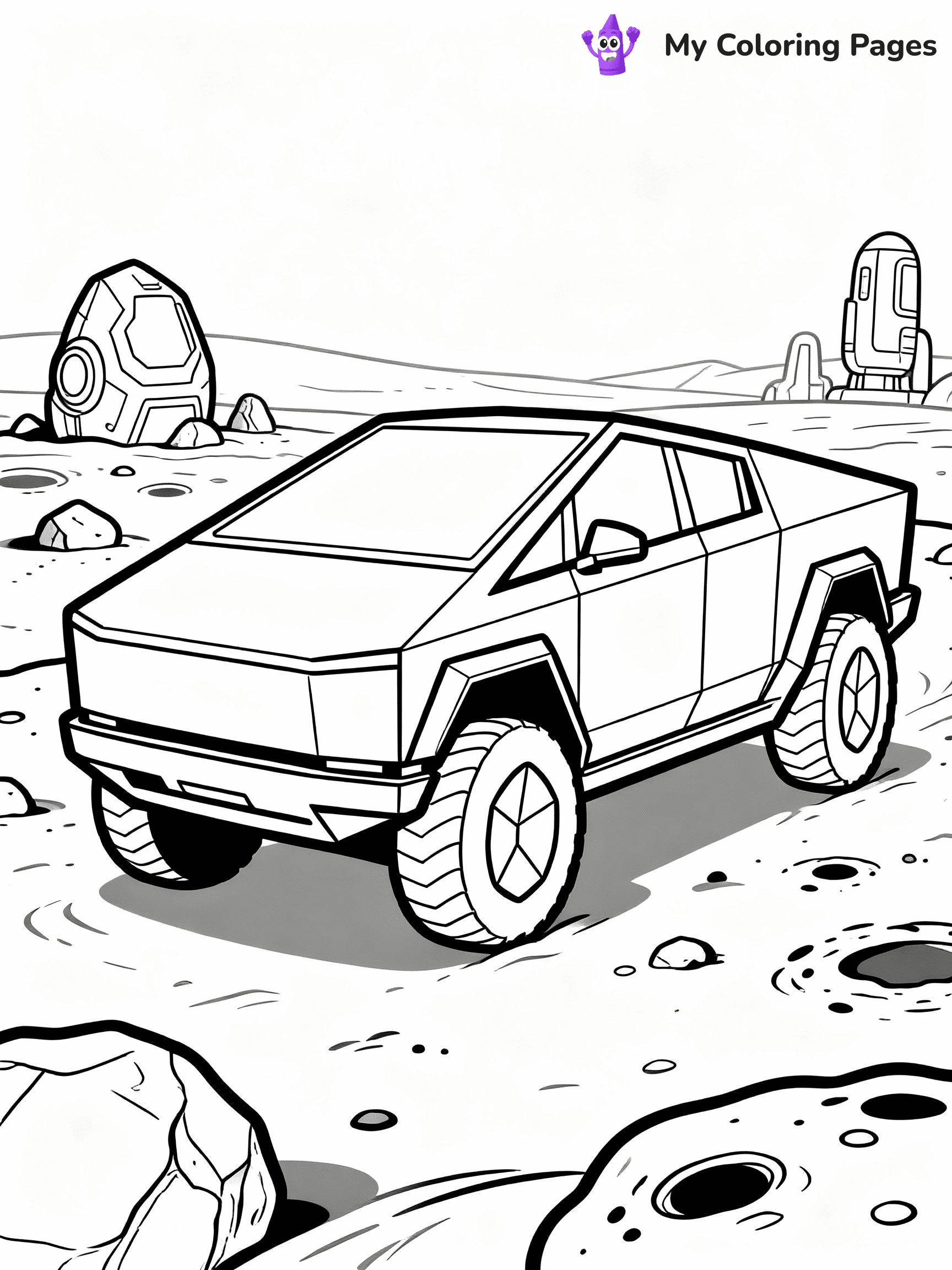 Cybertruck Coloring Pages - 35