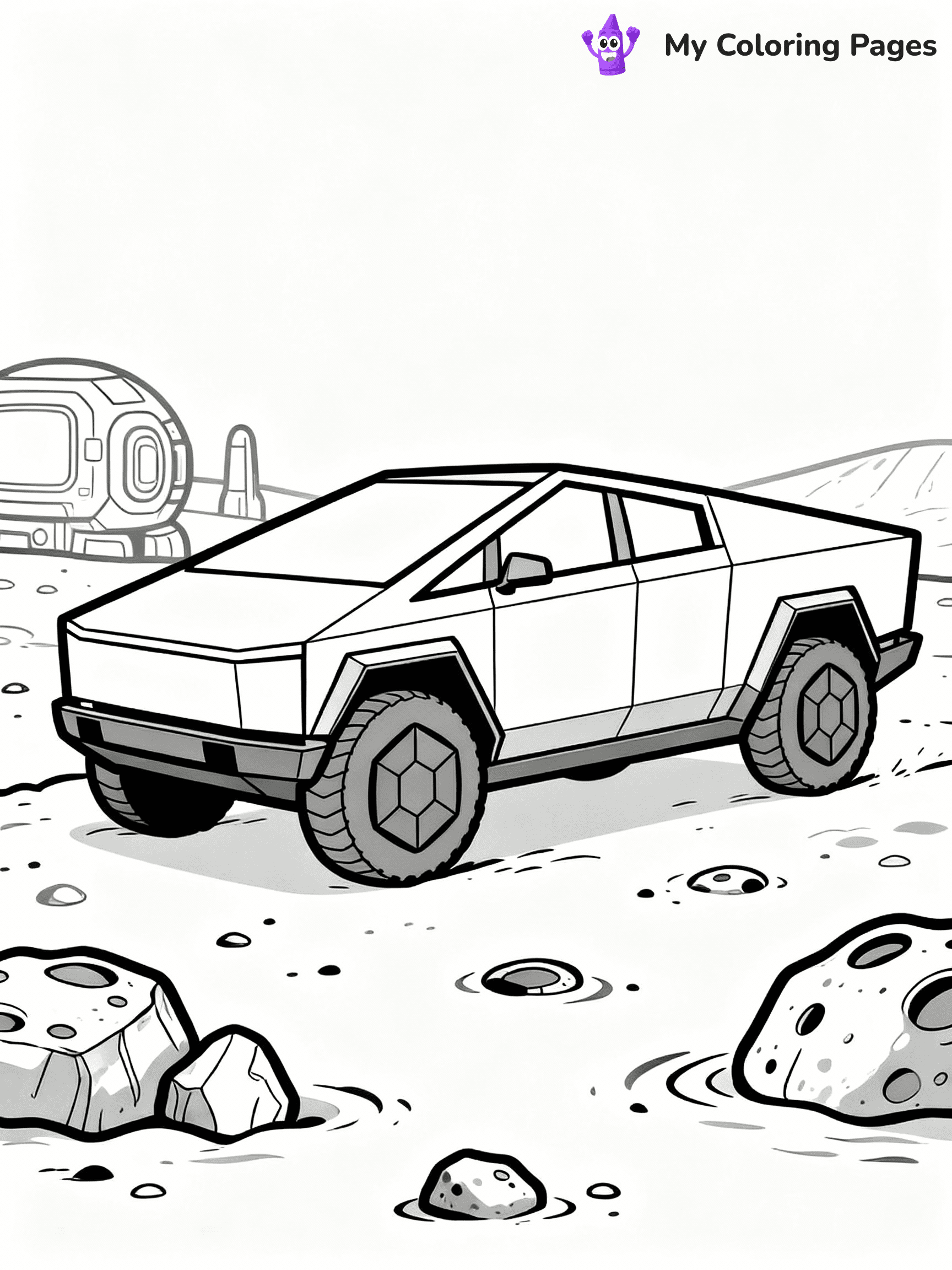 Cybertruck Coloring Pages - 34