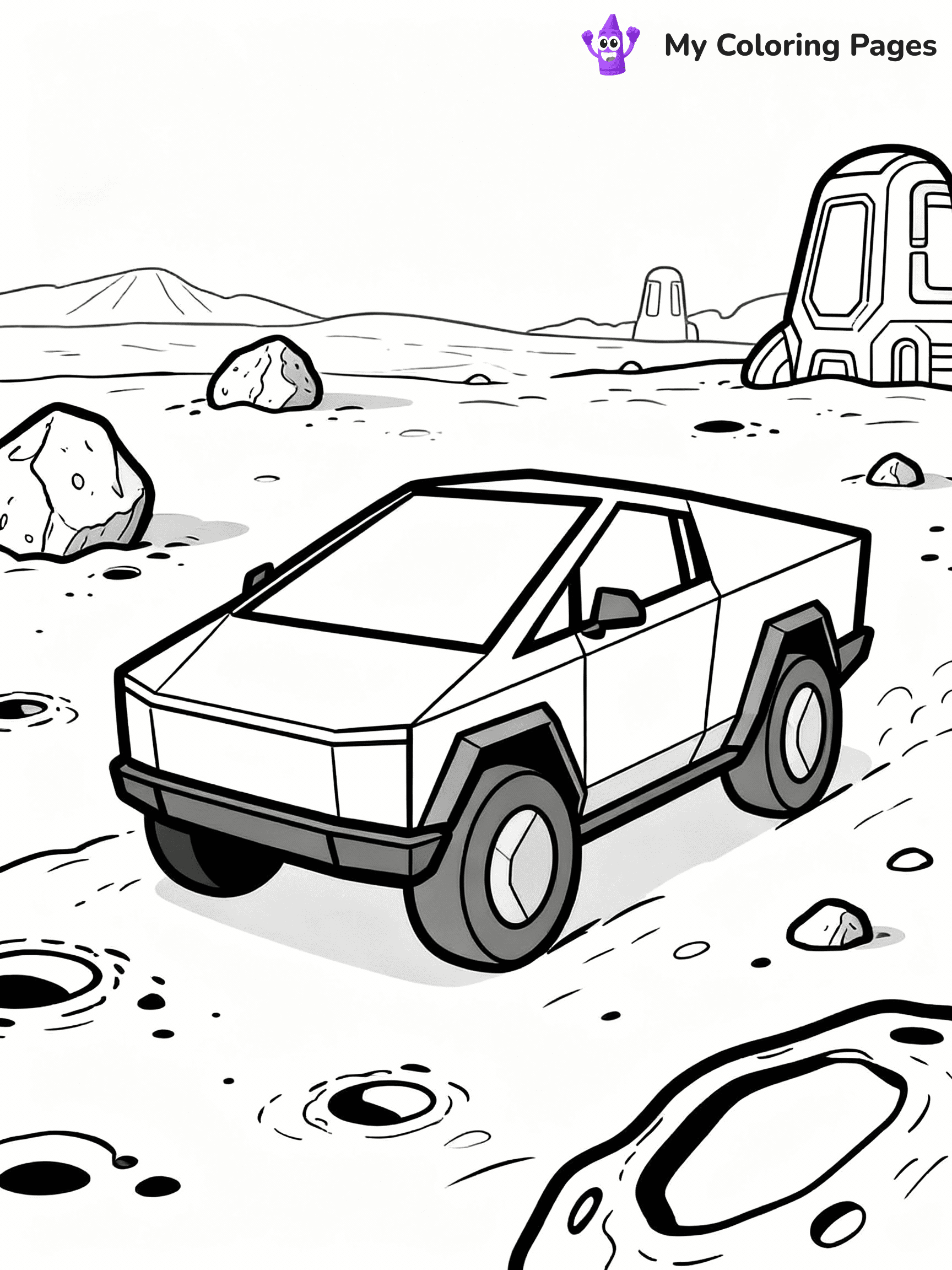 Cybertruck Coloring Pages - 33