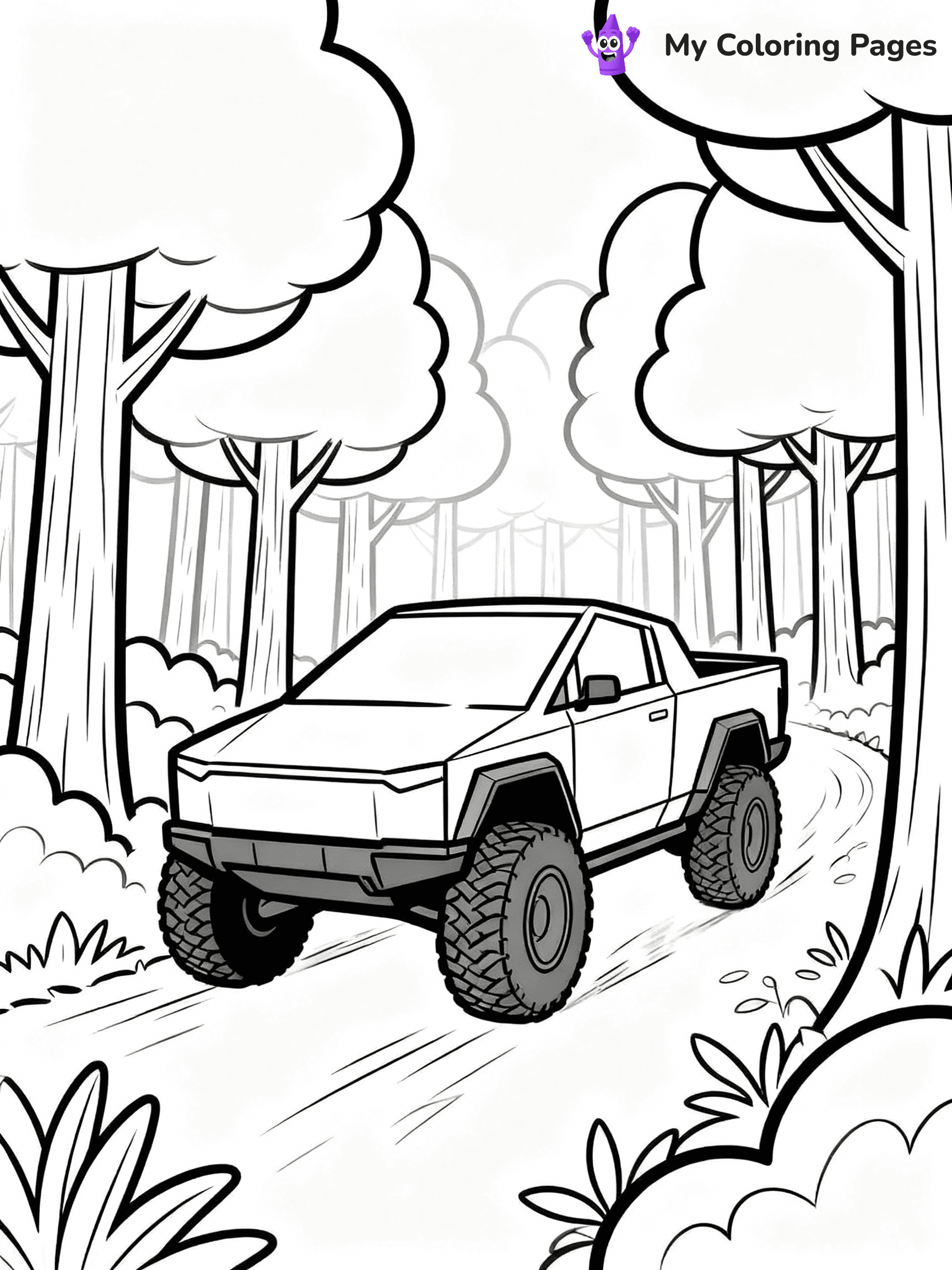 Cybertruck Coloring Pages - 32