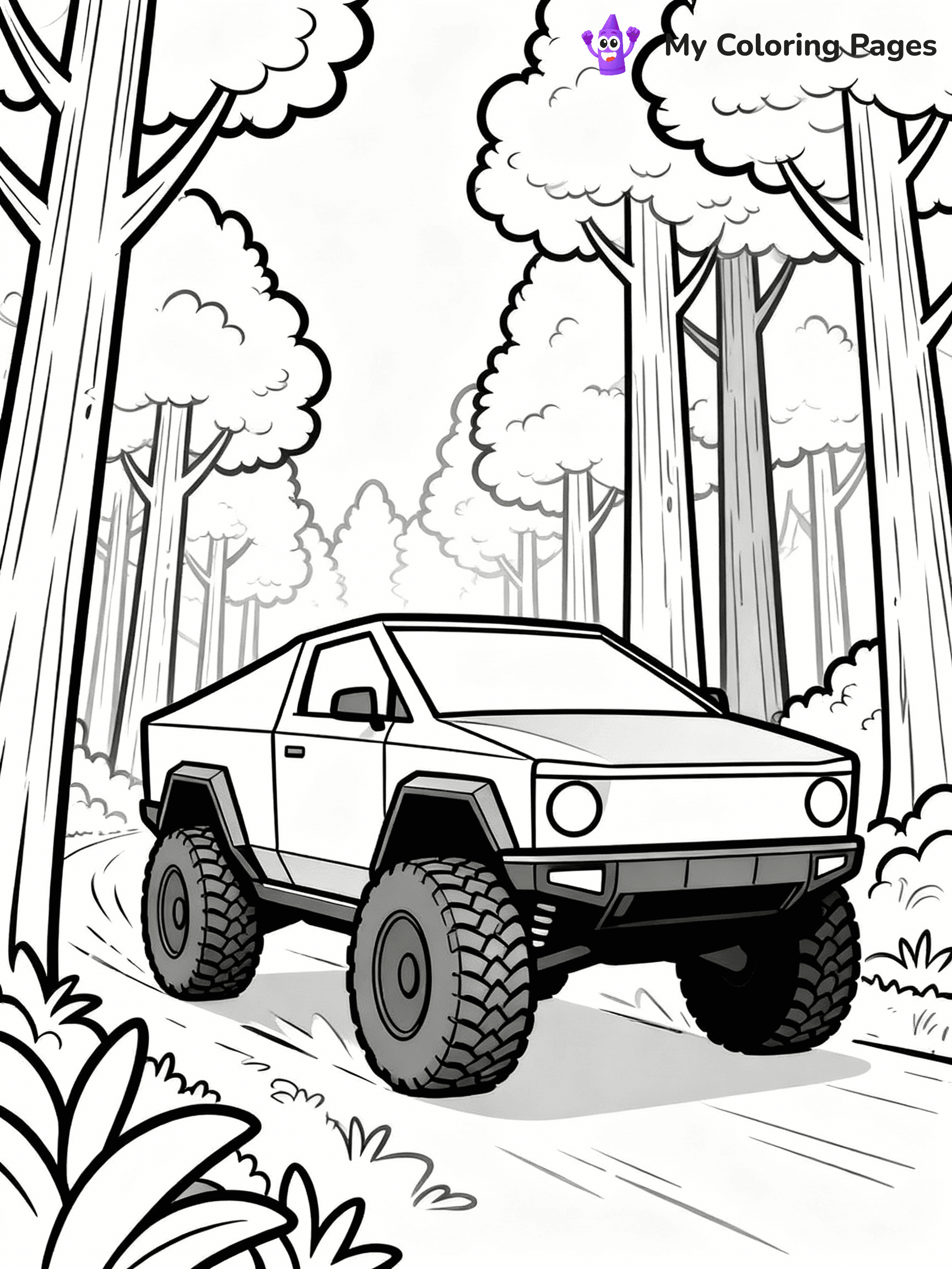 Cybertruck Coloring Pages - 30
