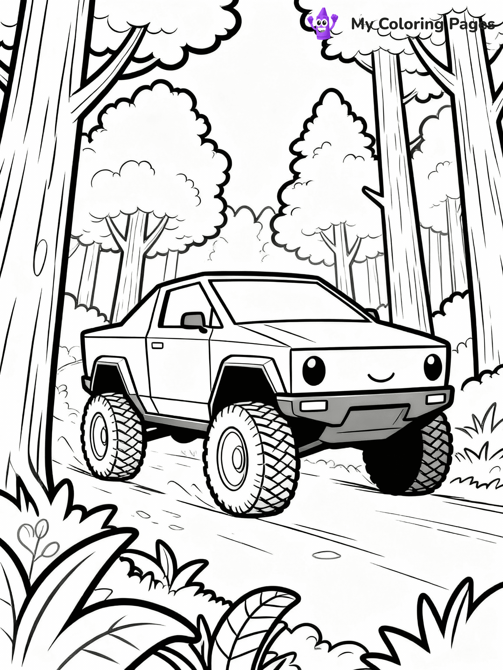 Cybertruck Coloring Pages - 29
