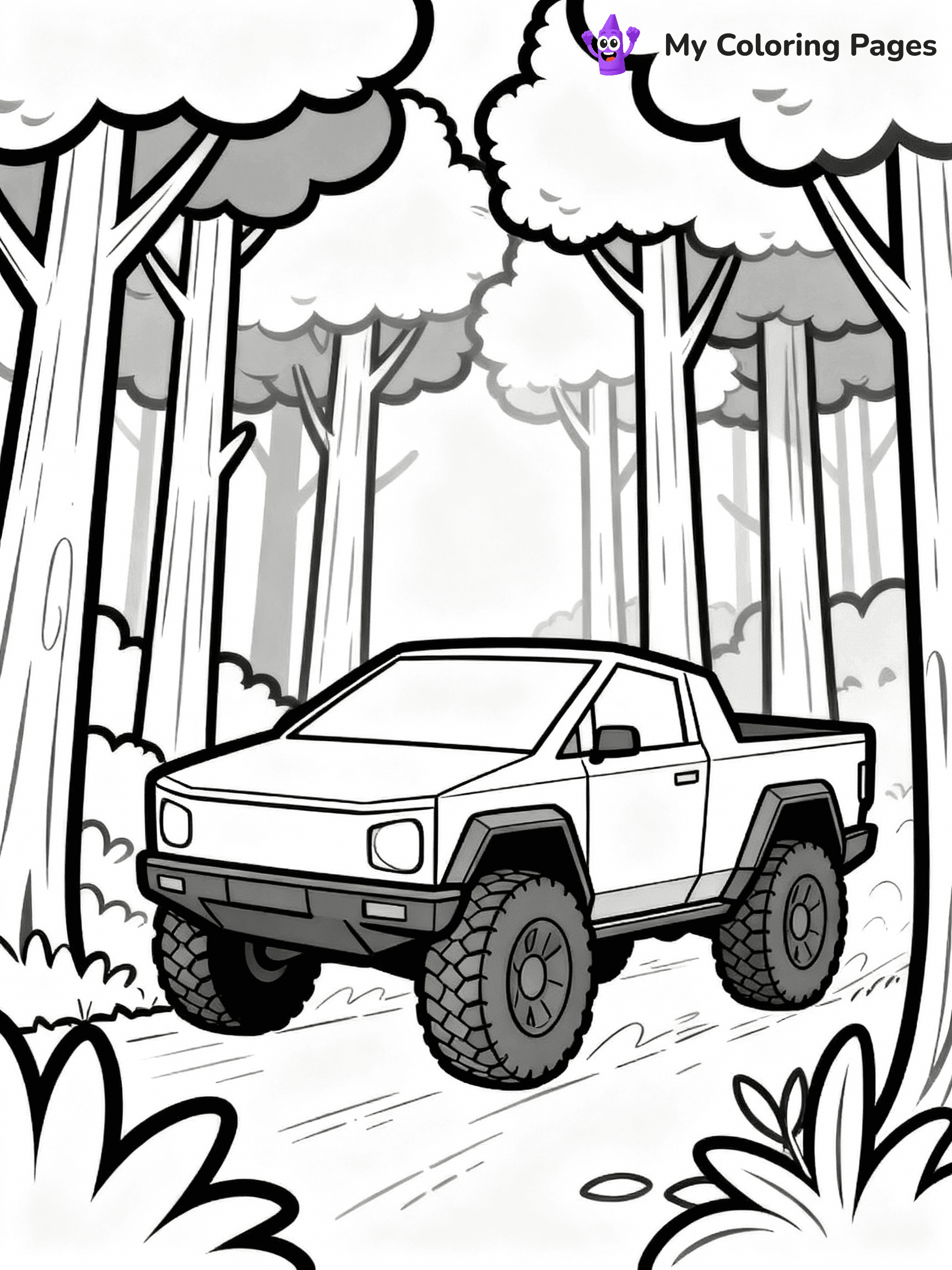 Cybertruck Coloring Pages - 27