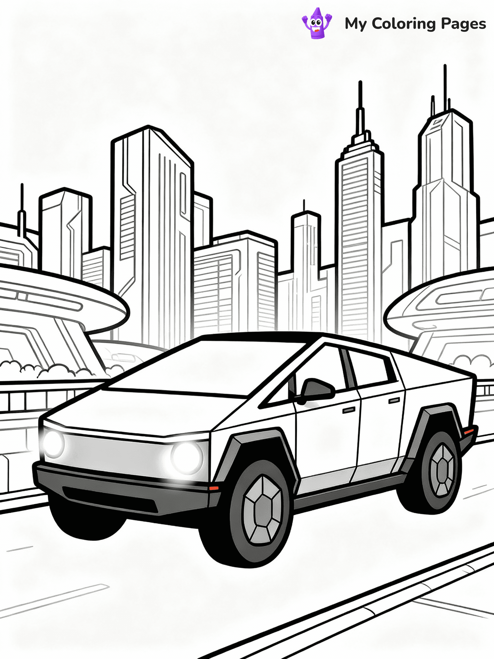 Cybertruck Coloring Pages - 19
