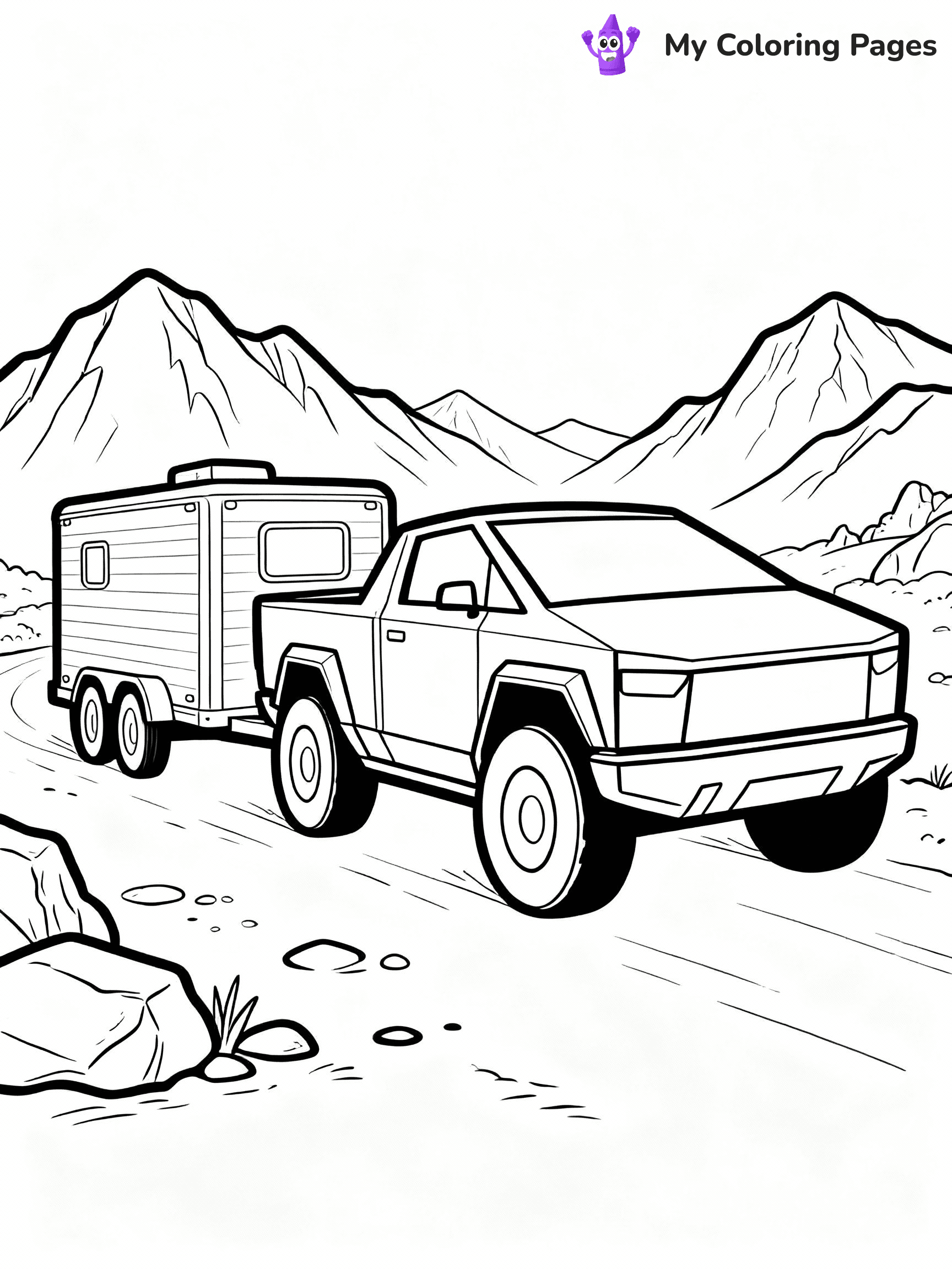 Cybertruck Coloring Pages - 17