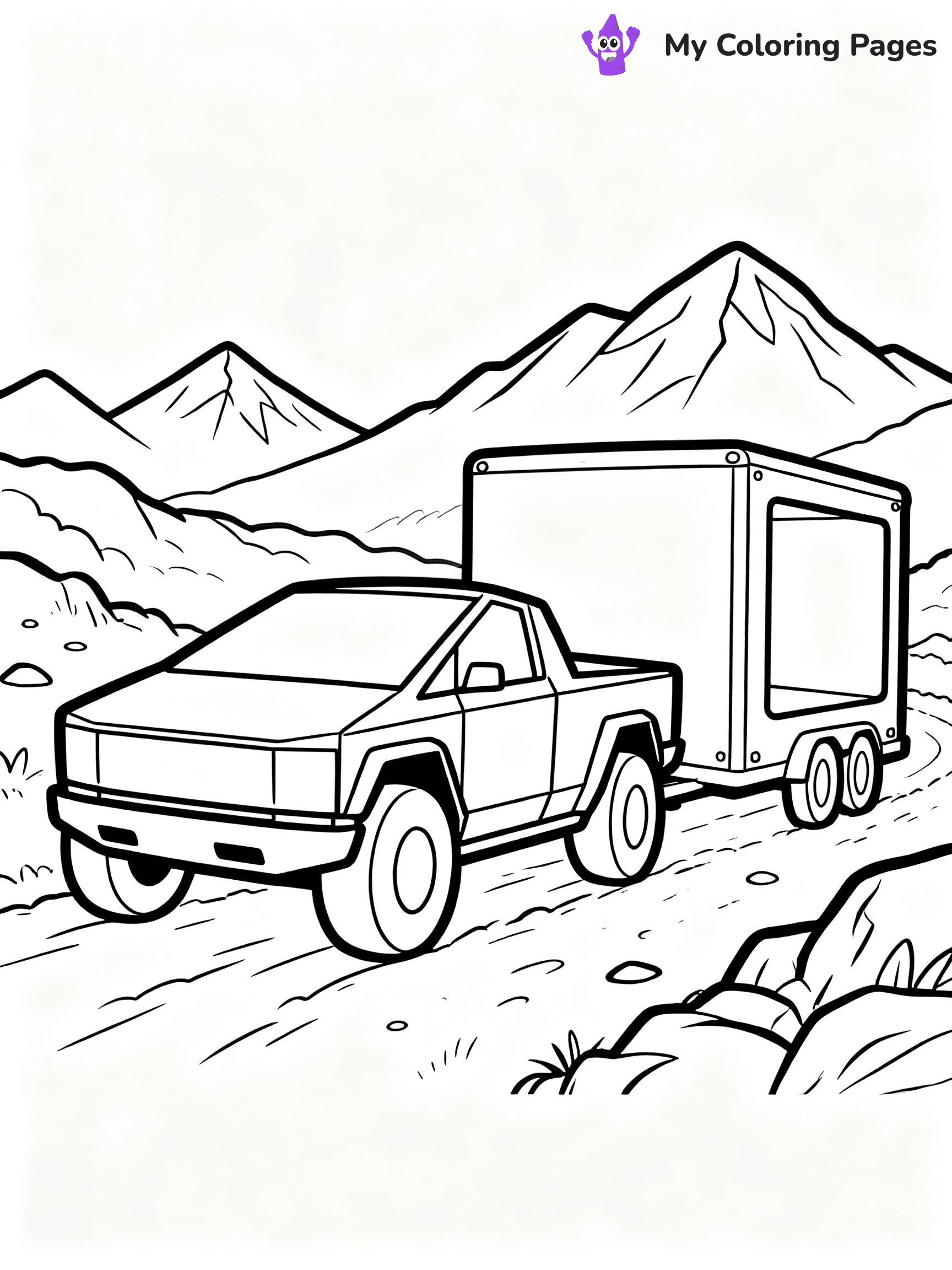 Cybertruck Coloring Pages - 16