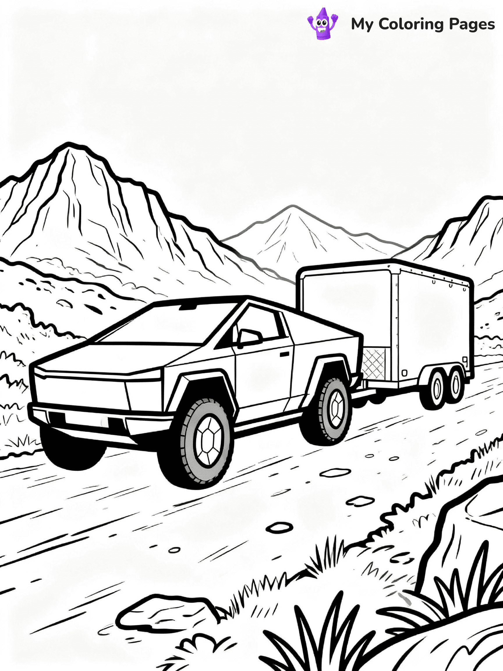 Cybertruck Coloring Pages - 15