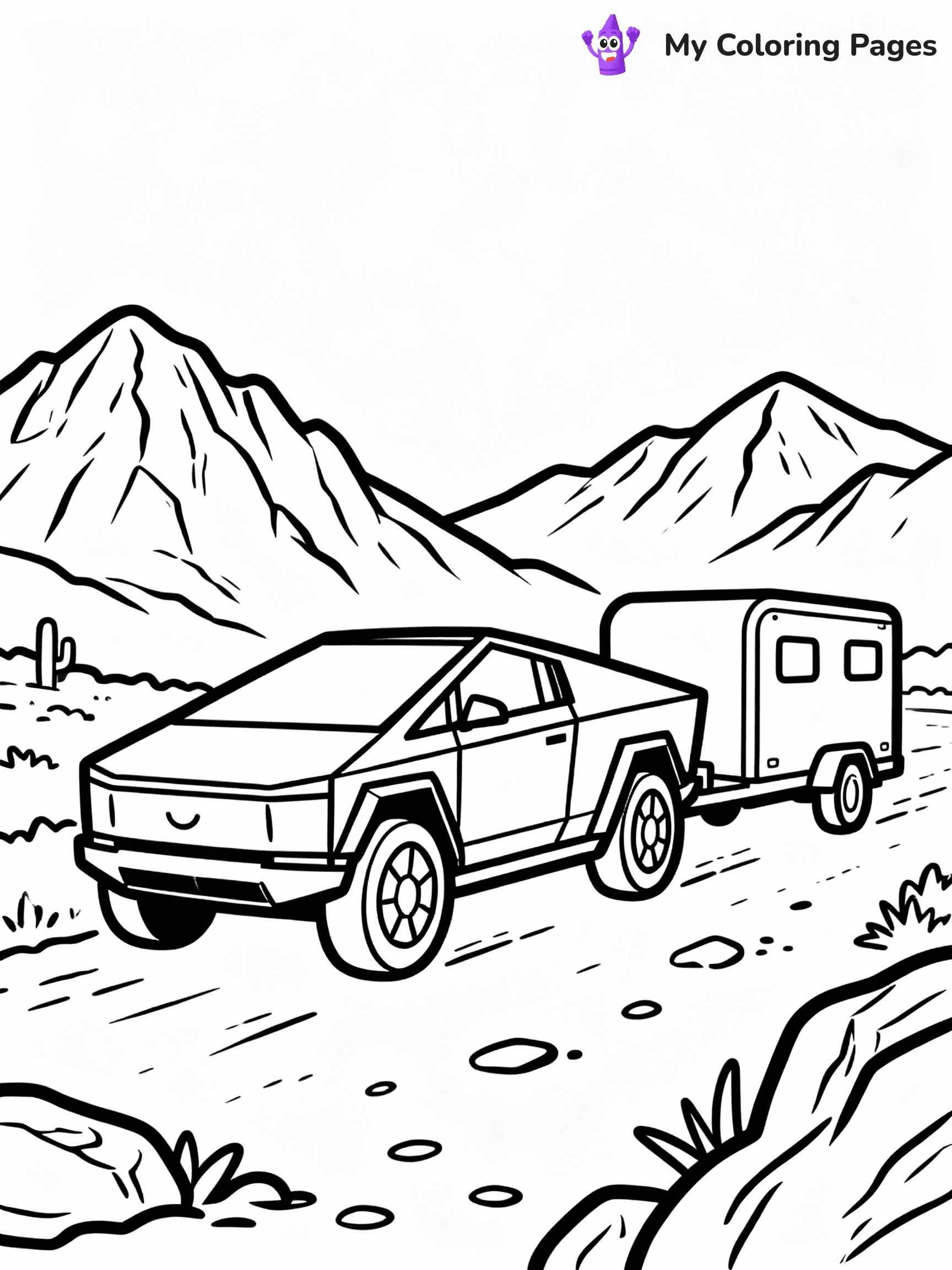 Cybertruck Coloring Pages - 14