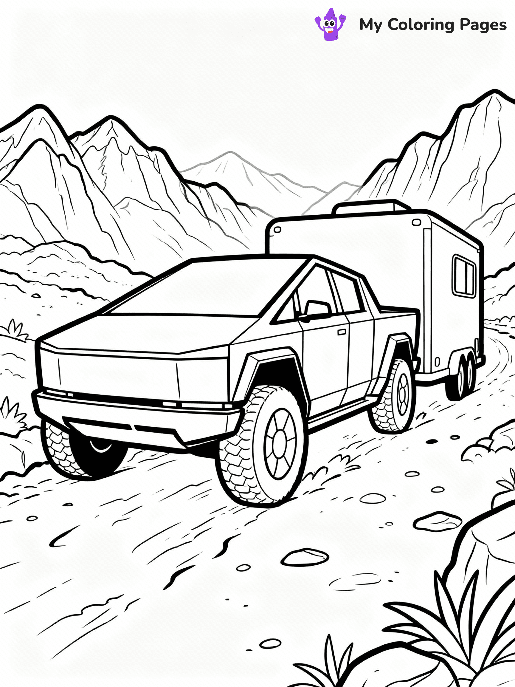 Cybertruck Coloring Pages - 13