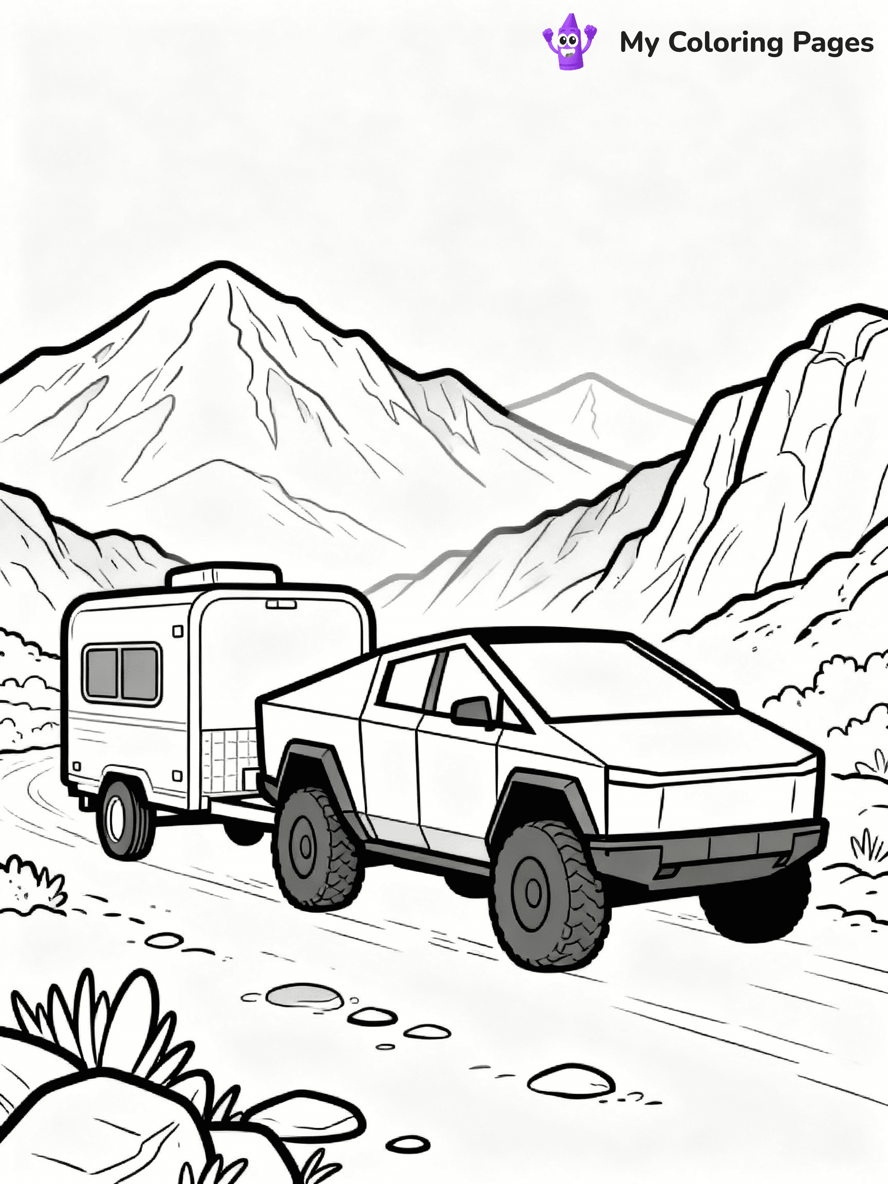 Cybertruck Coloring Pages - 12