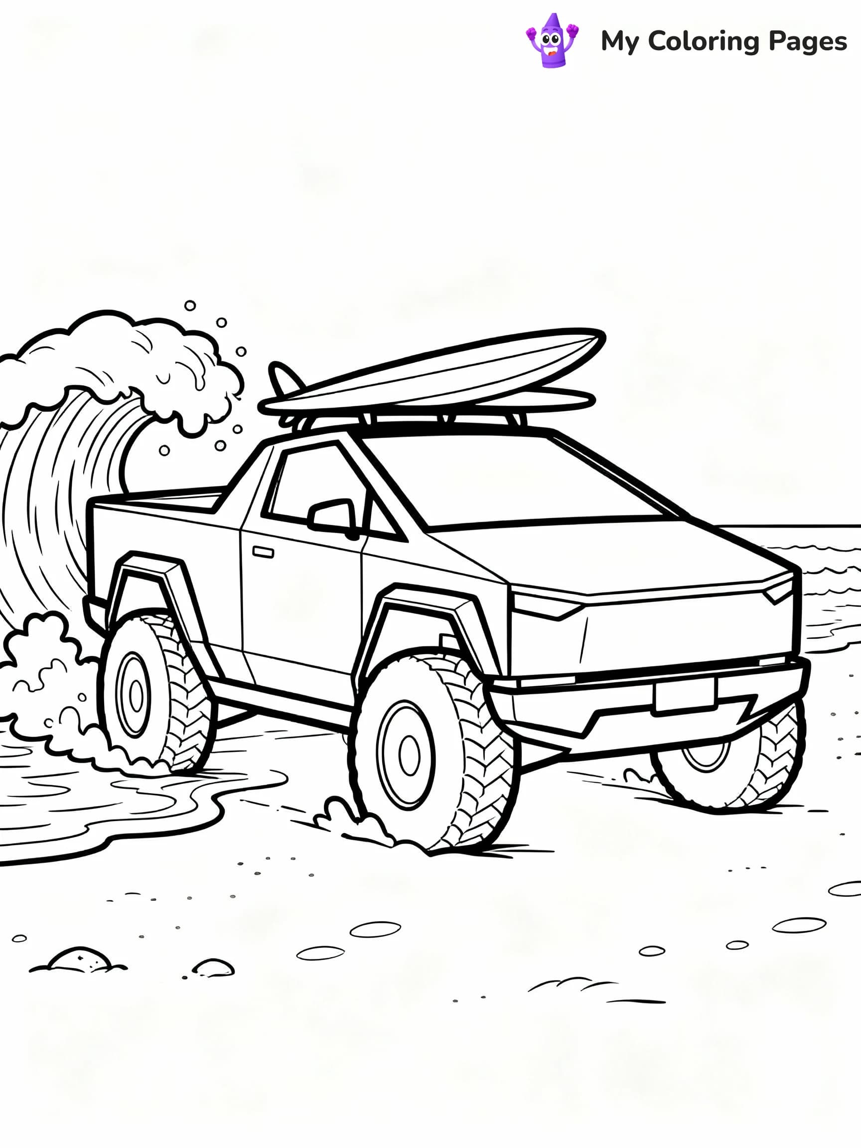 Cybertruck Coloring Pages - 11
