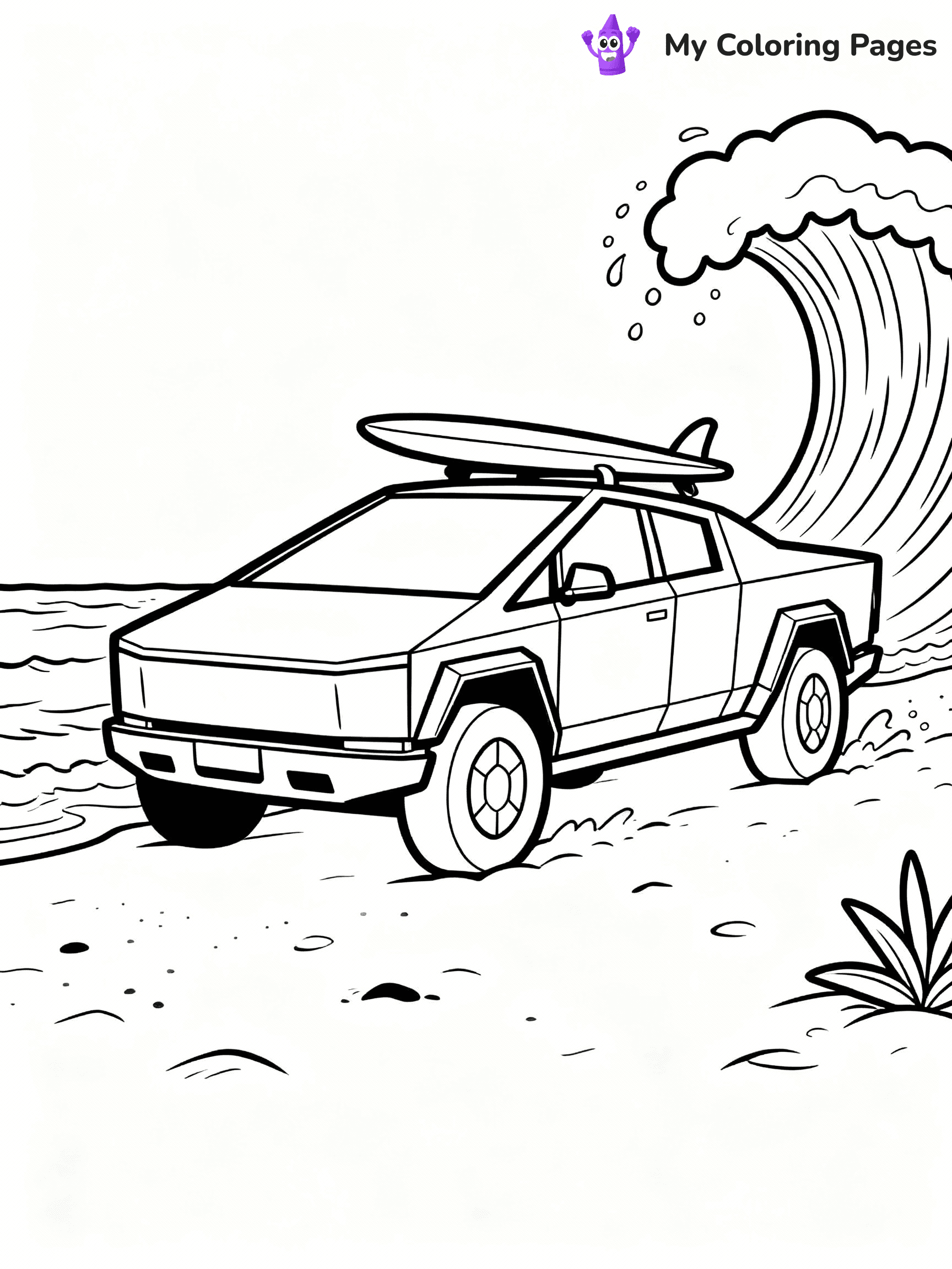 Cybertruck Coloring Pages - 10