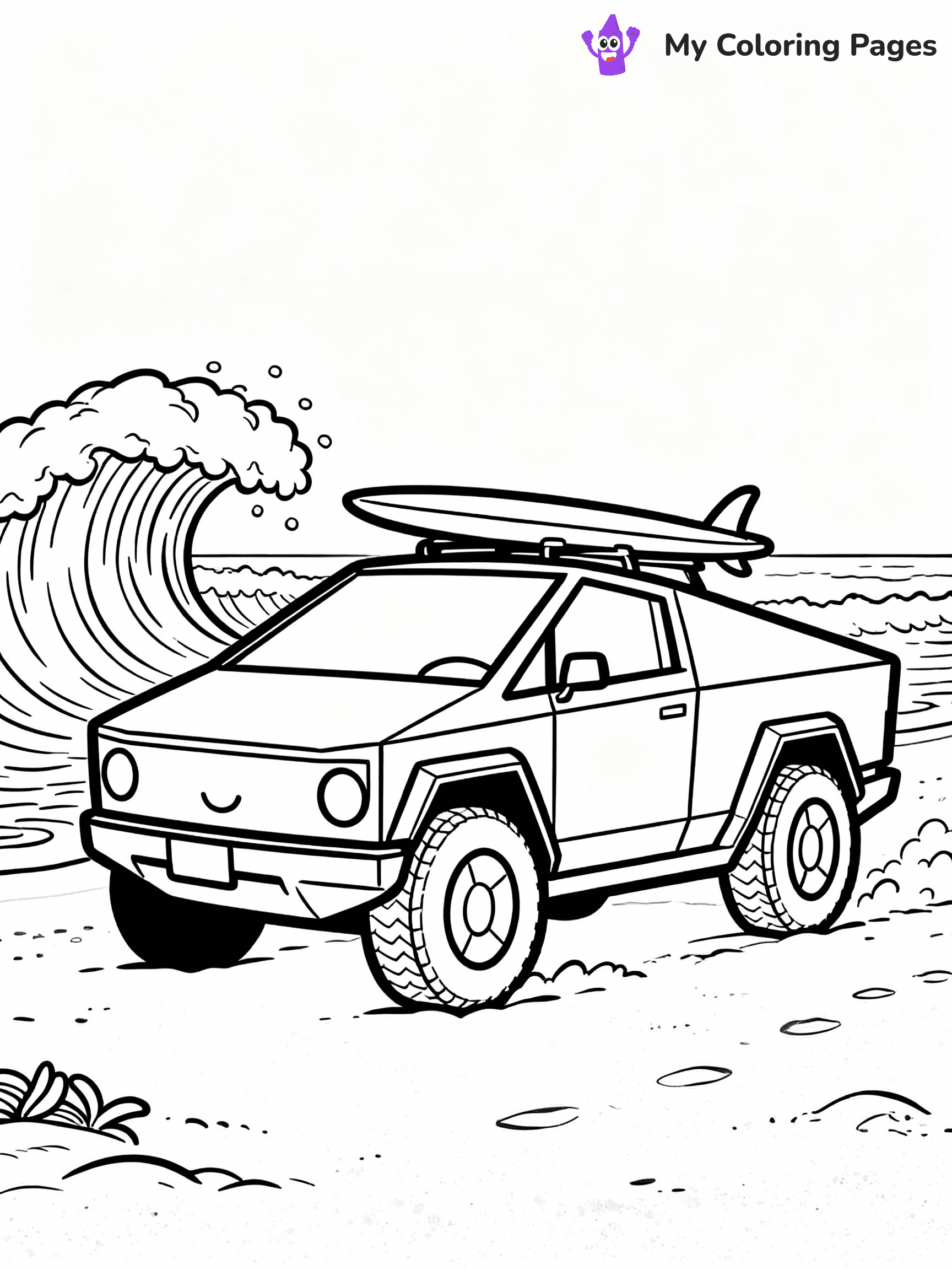 Cybertruck Coloring Pages - 9