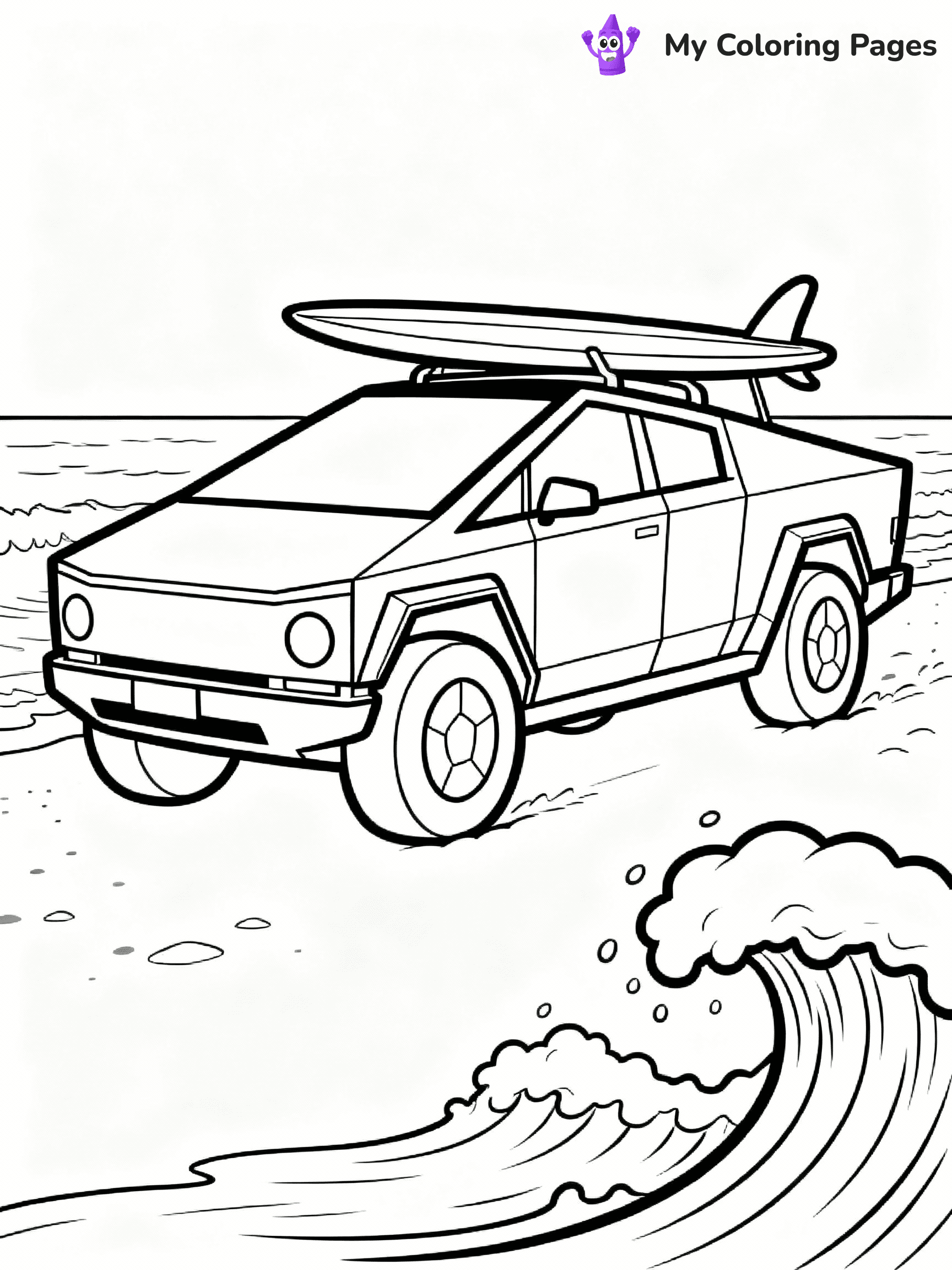 Cybertruck Coloring Pages - 7