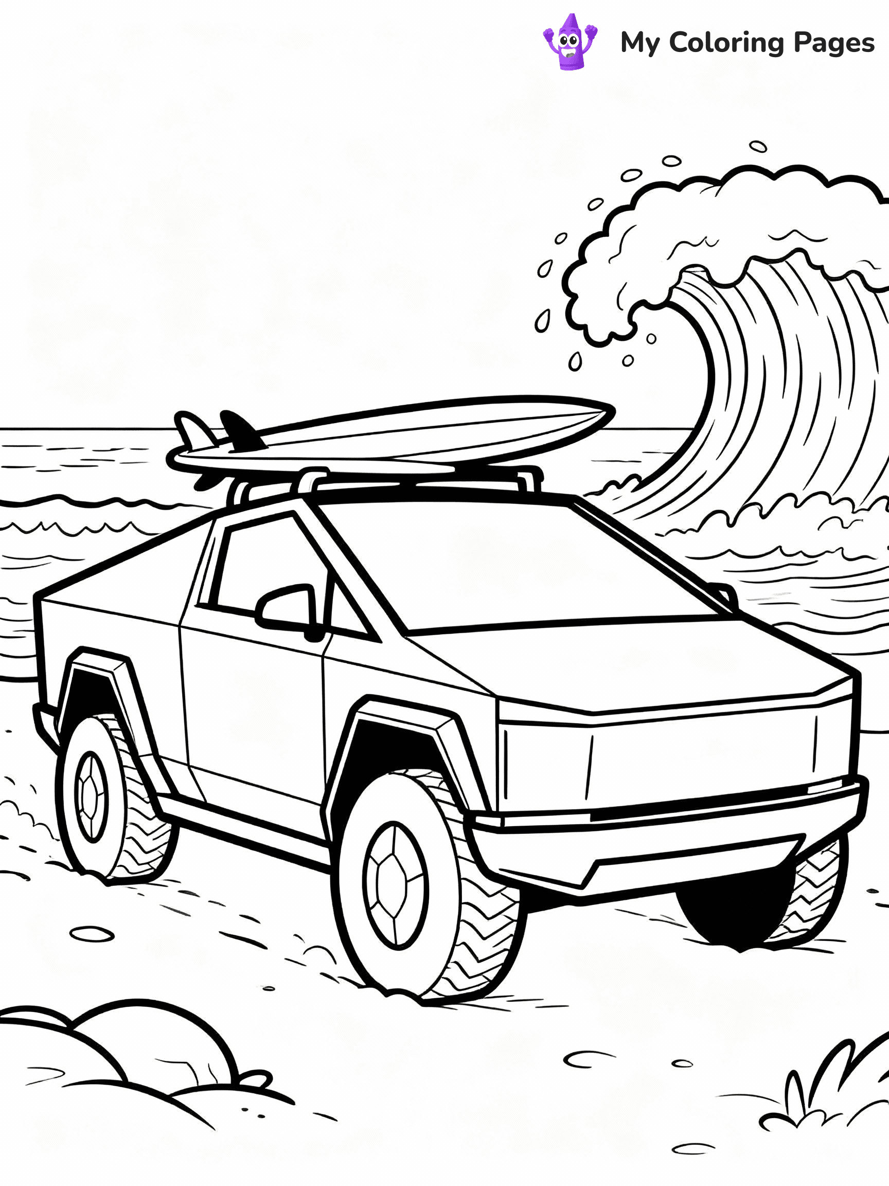 Cybertruck Coloring Pages - 6