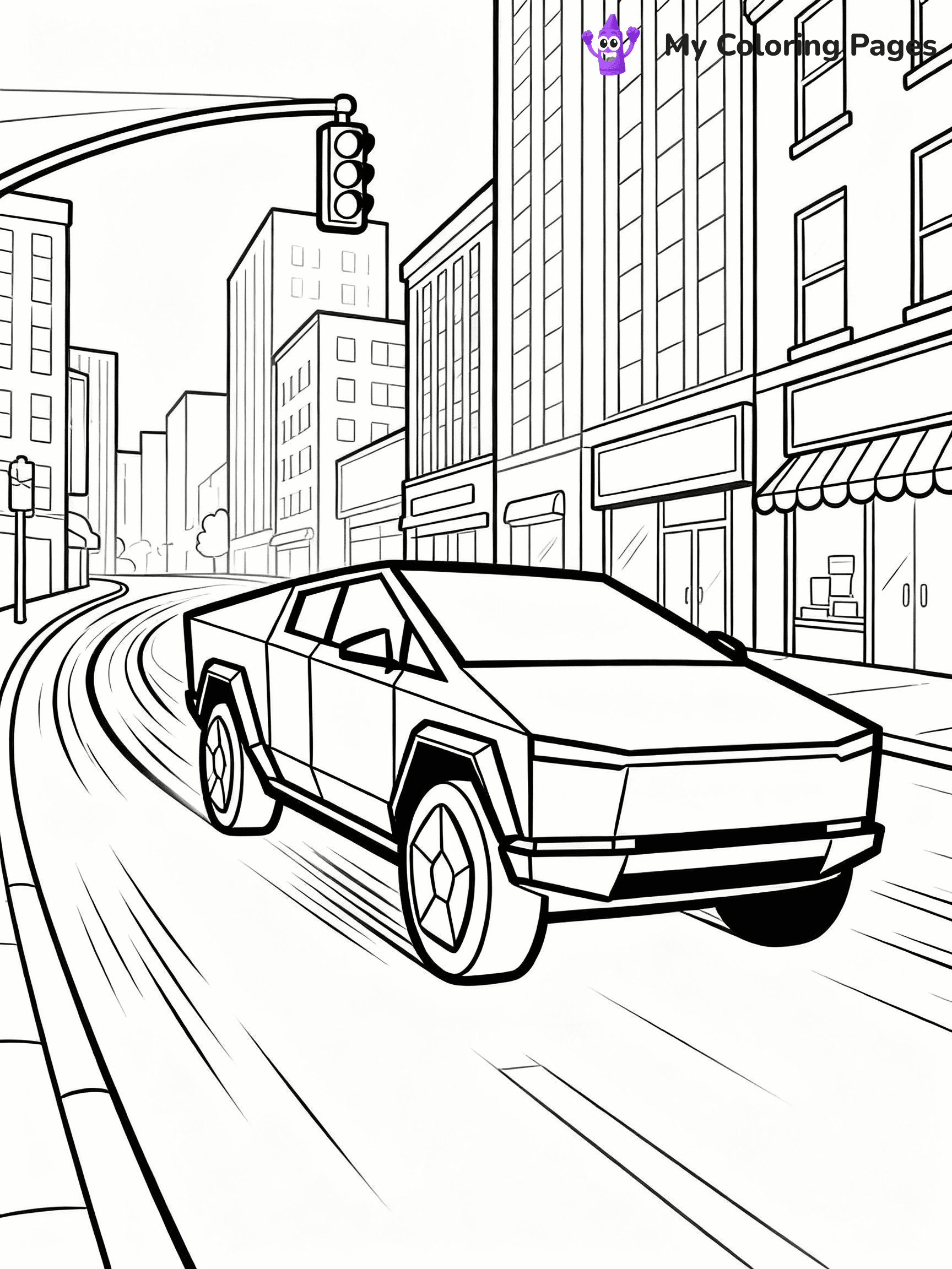 Cybertruck Coloring Pages - 4