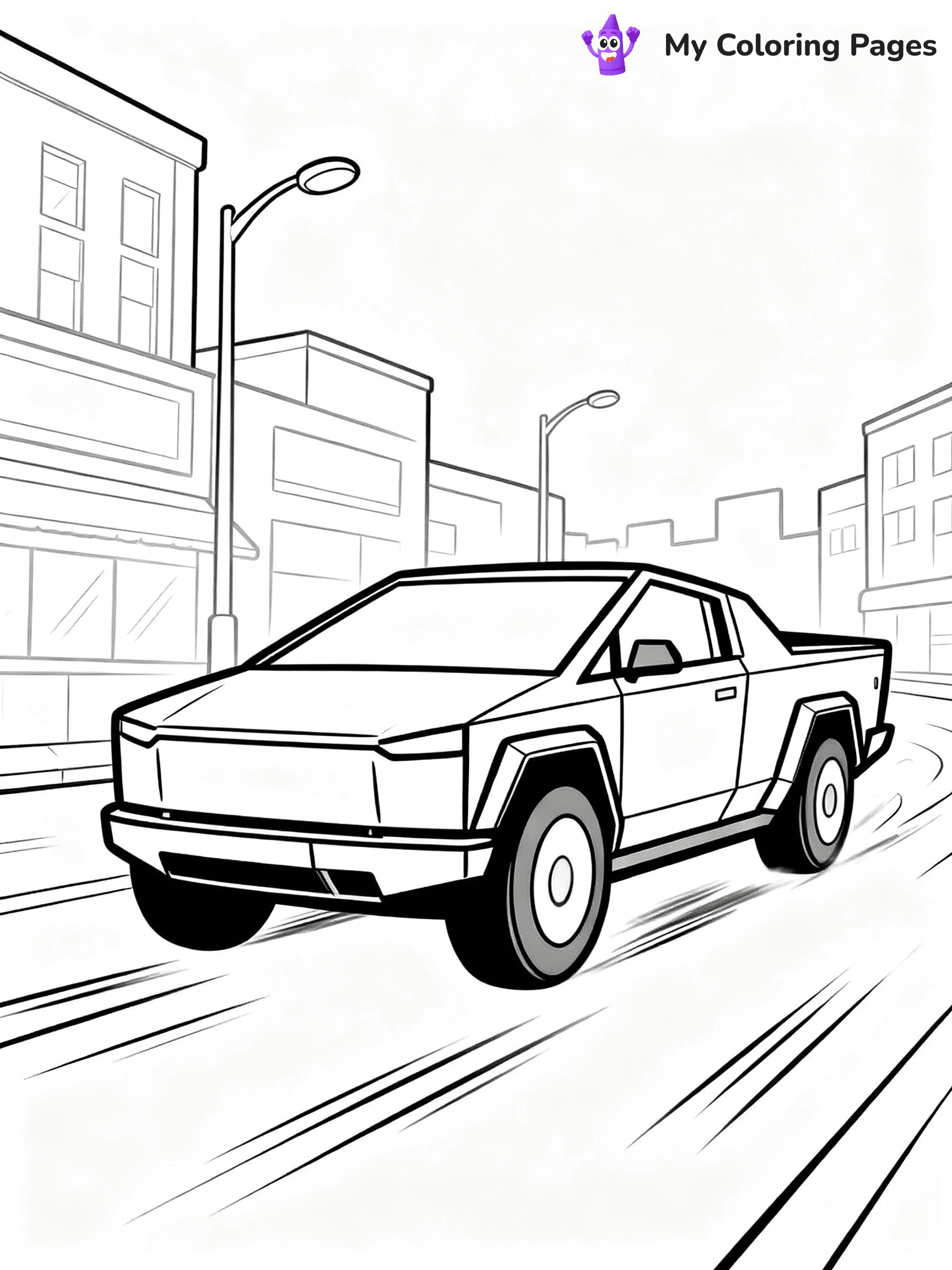 Cybertruck Coloring Pages - 3