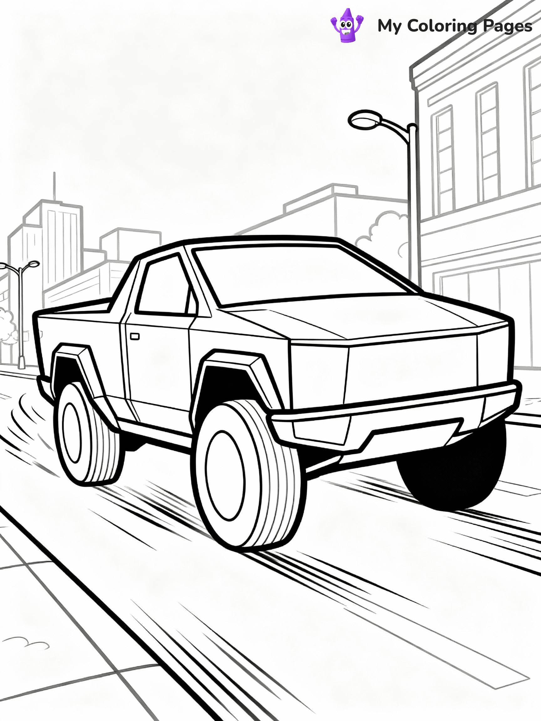 Cybertruck Coloring Pages - 1