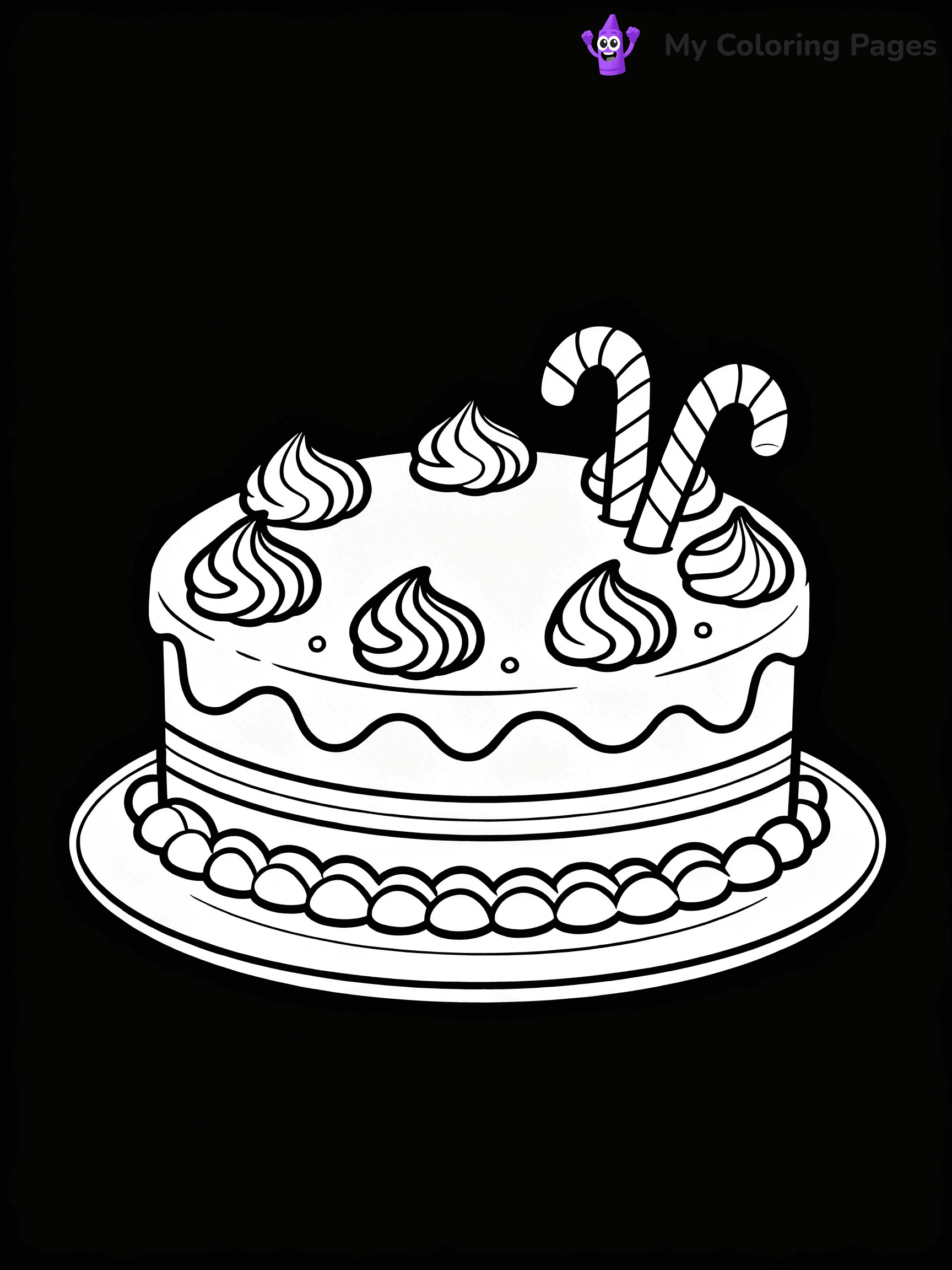 Cake Coloring Pages For Adults - 18