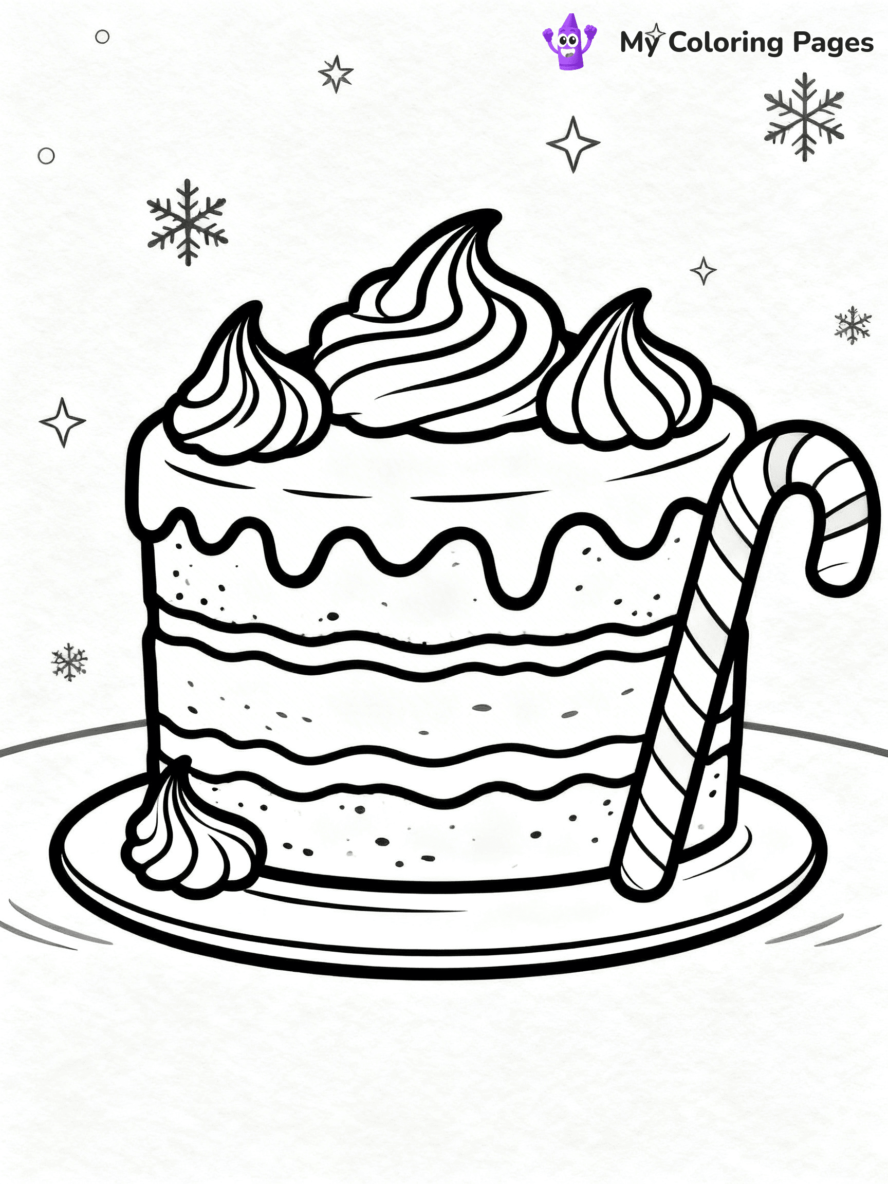 Cake Coloring Pages For Adults - 17