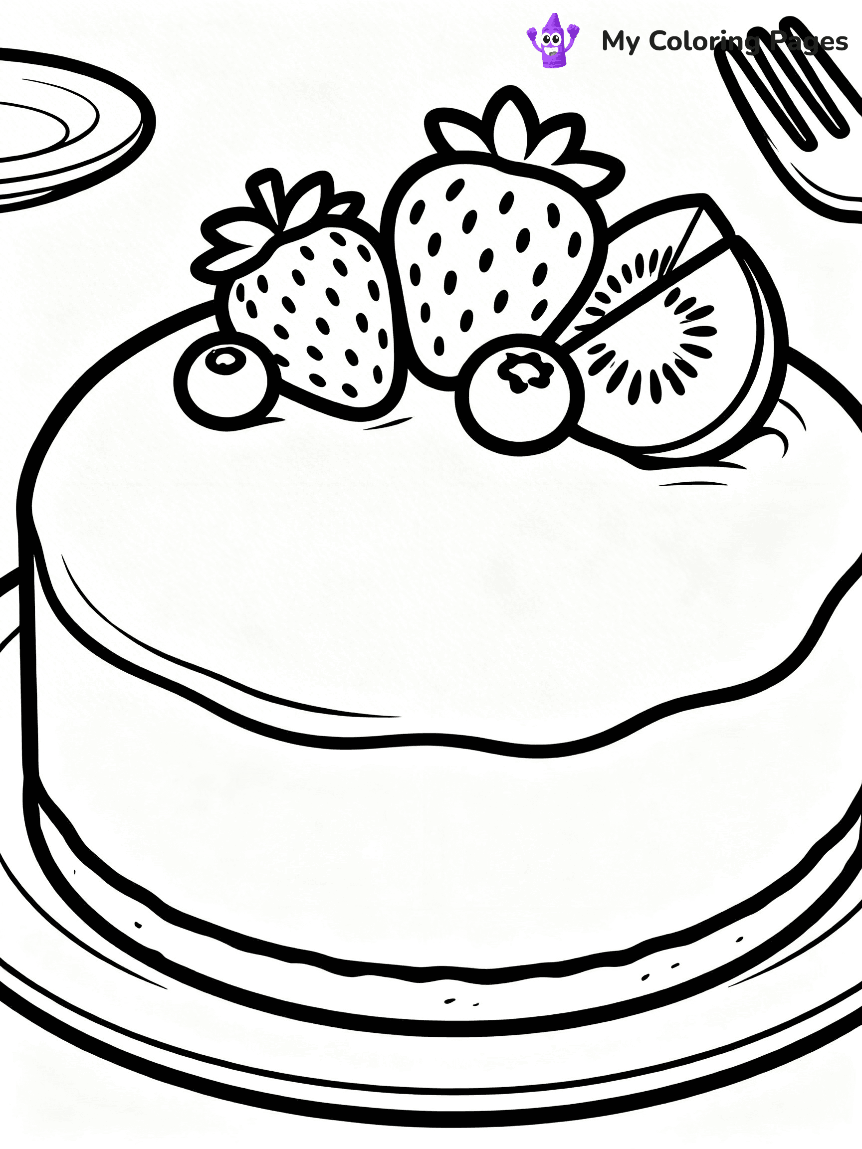 Cake Coloring Pages For Adults - 6