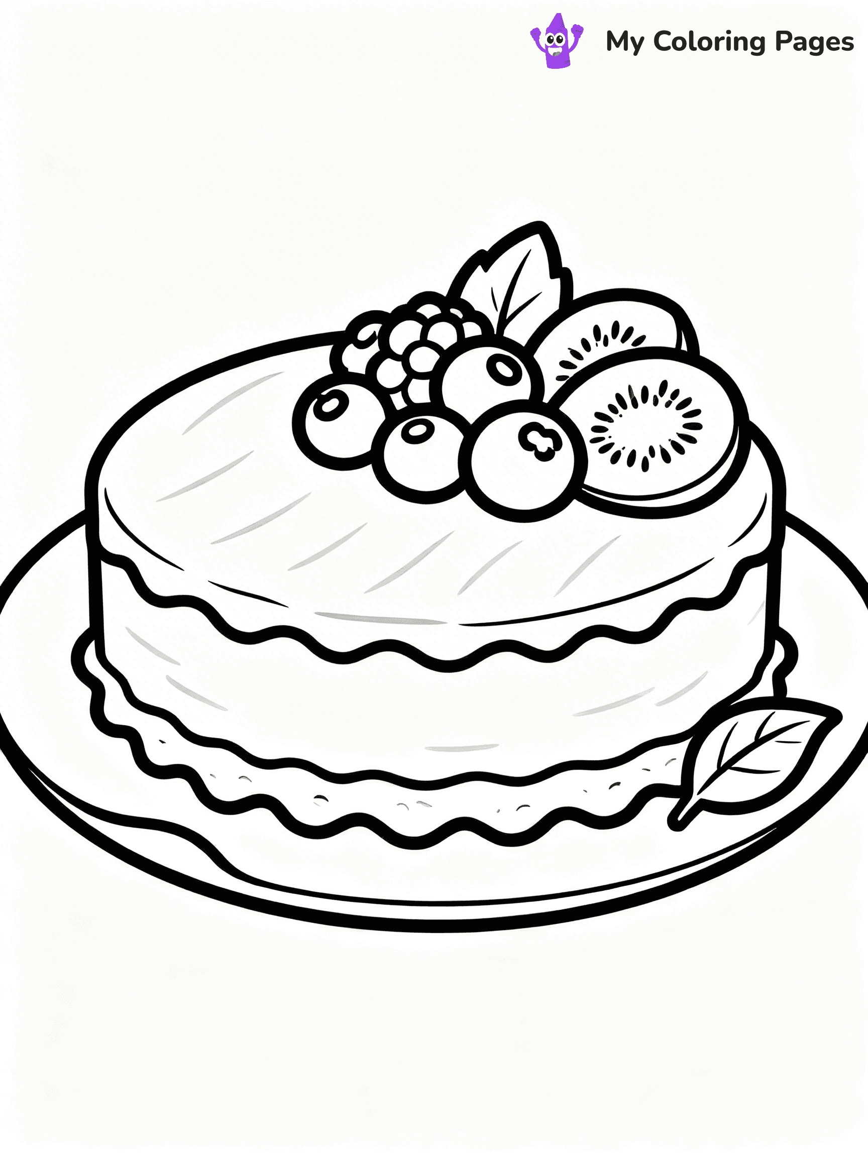 Cake Coloring Pages For Adults - 4