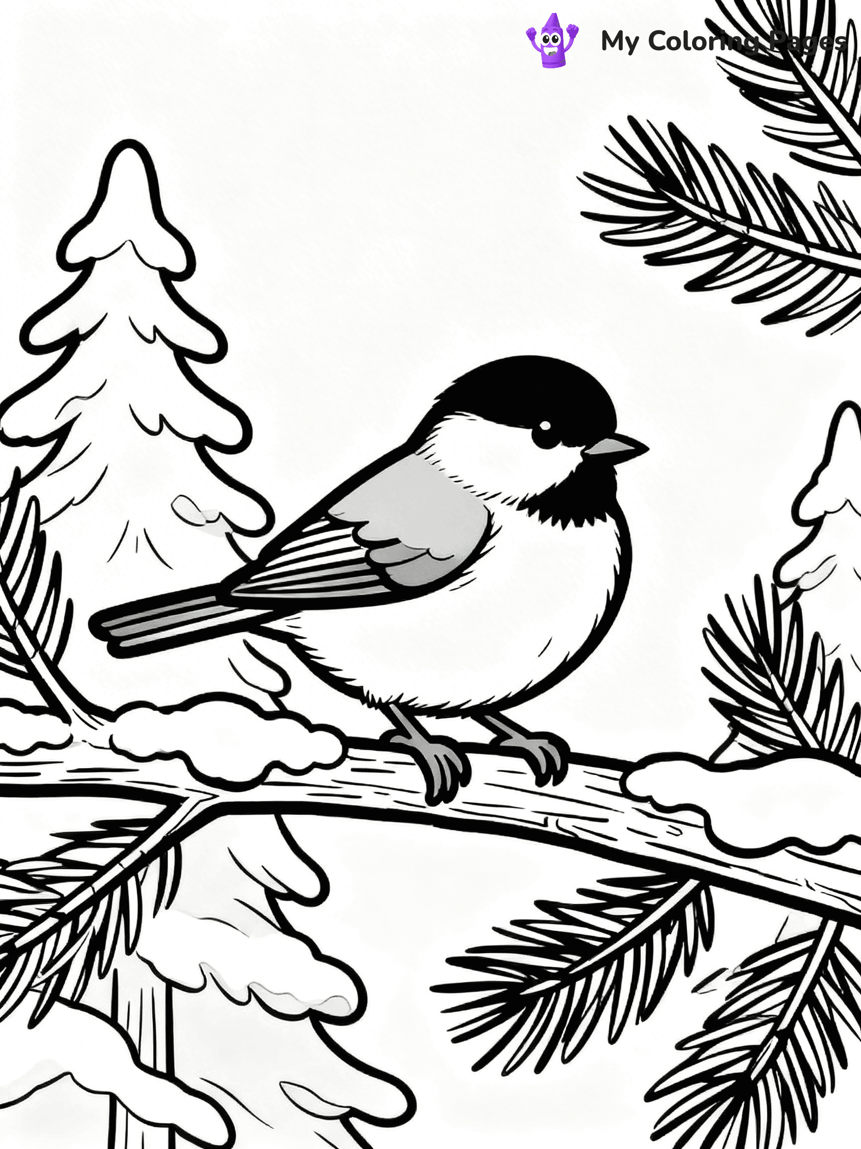 Chickadee Coloring Pages - 1