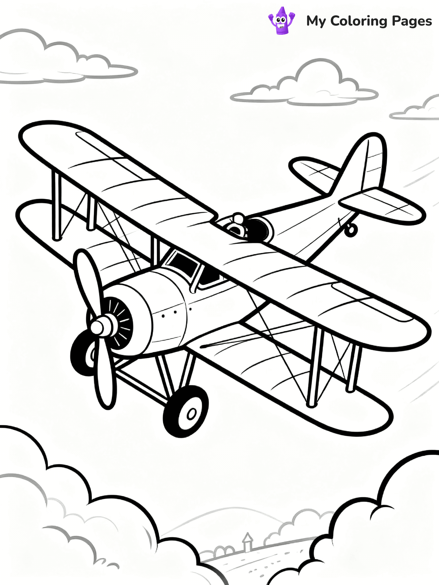 Airplane Coloring Pages - 40