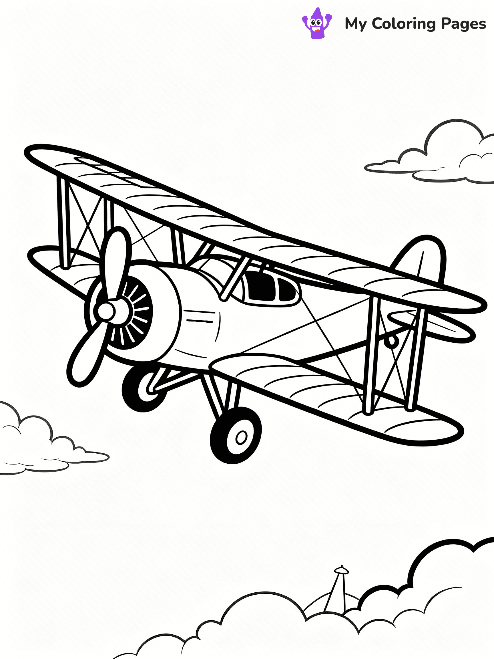 Airplane Coloring Pages - 28