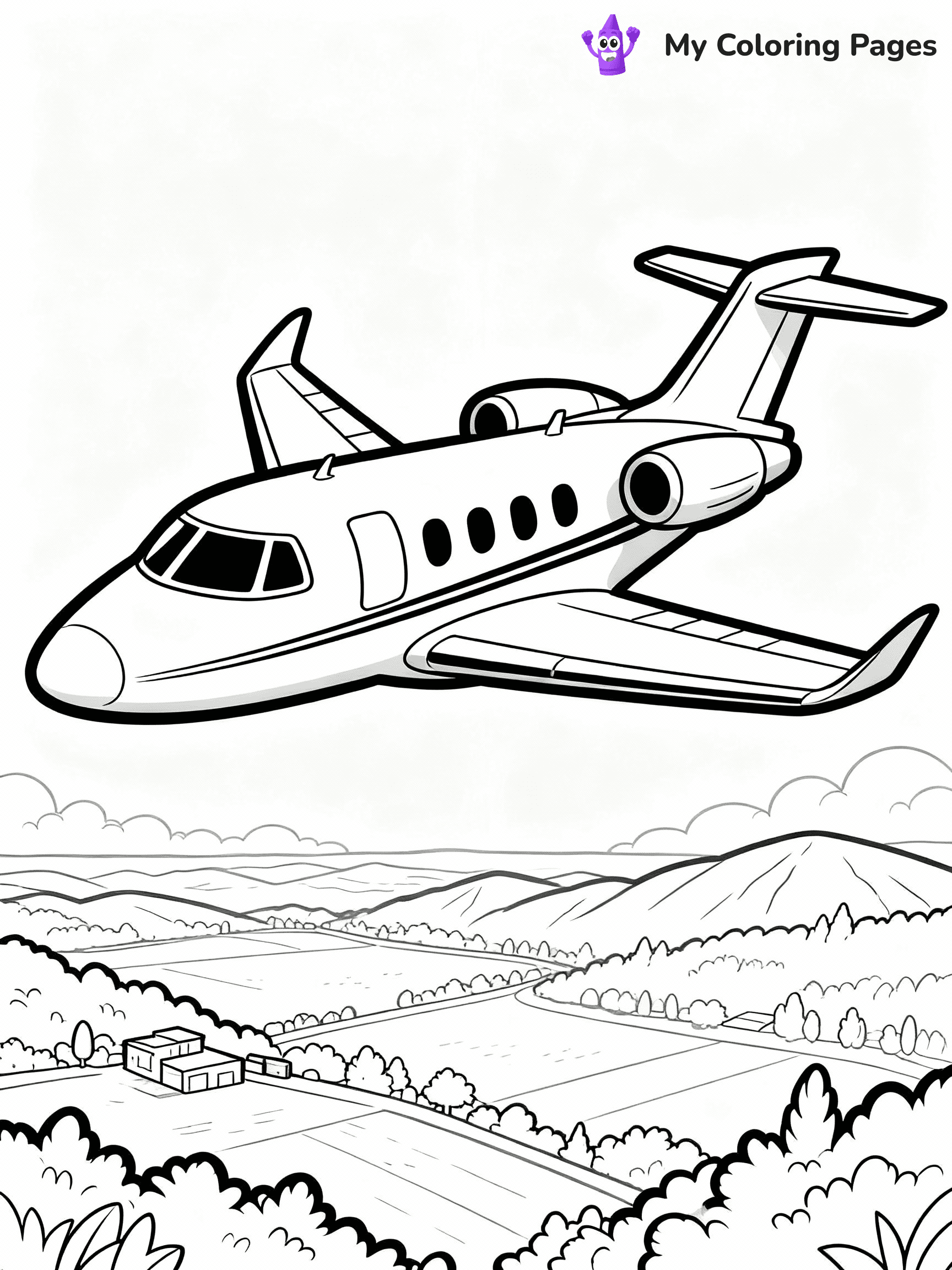 Airplane Coloring Pages - 11