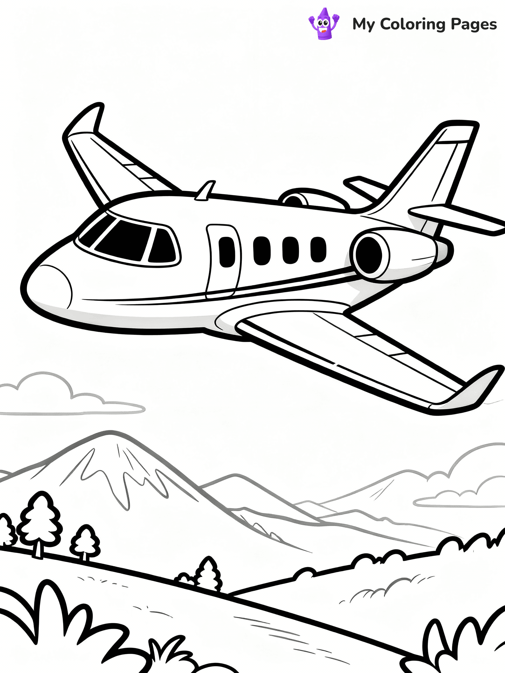 Airplane Coloring Pages - 9