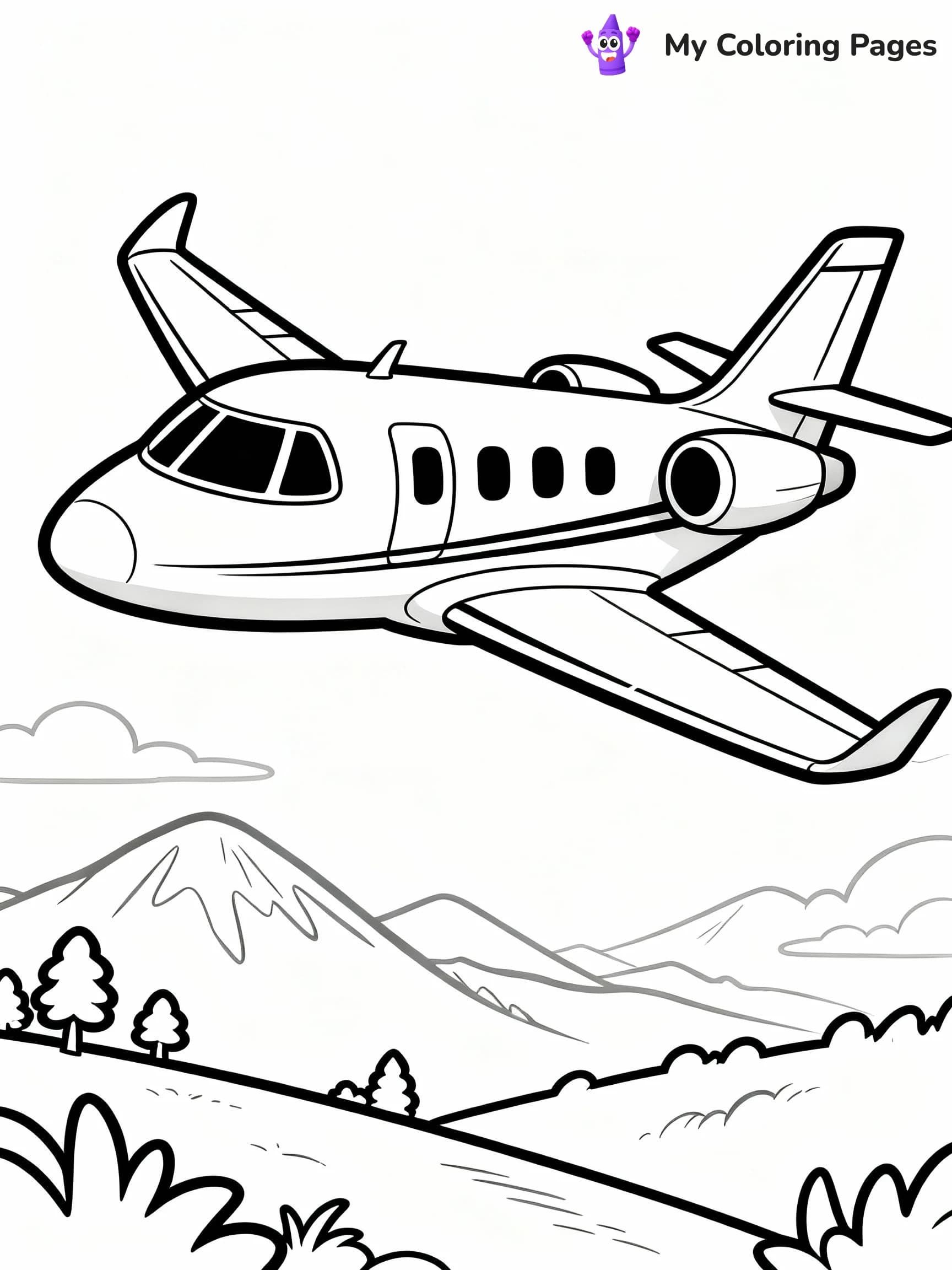 Airplane Coloring Pages - 9