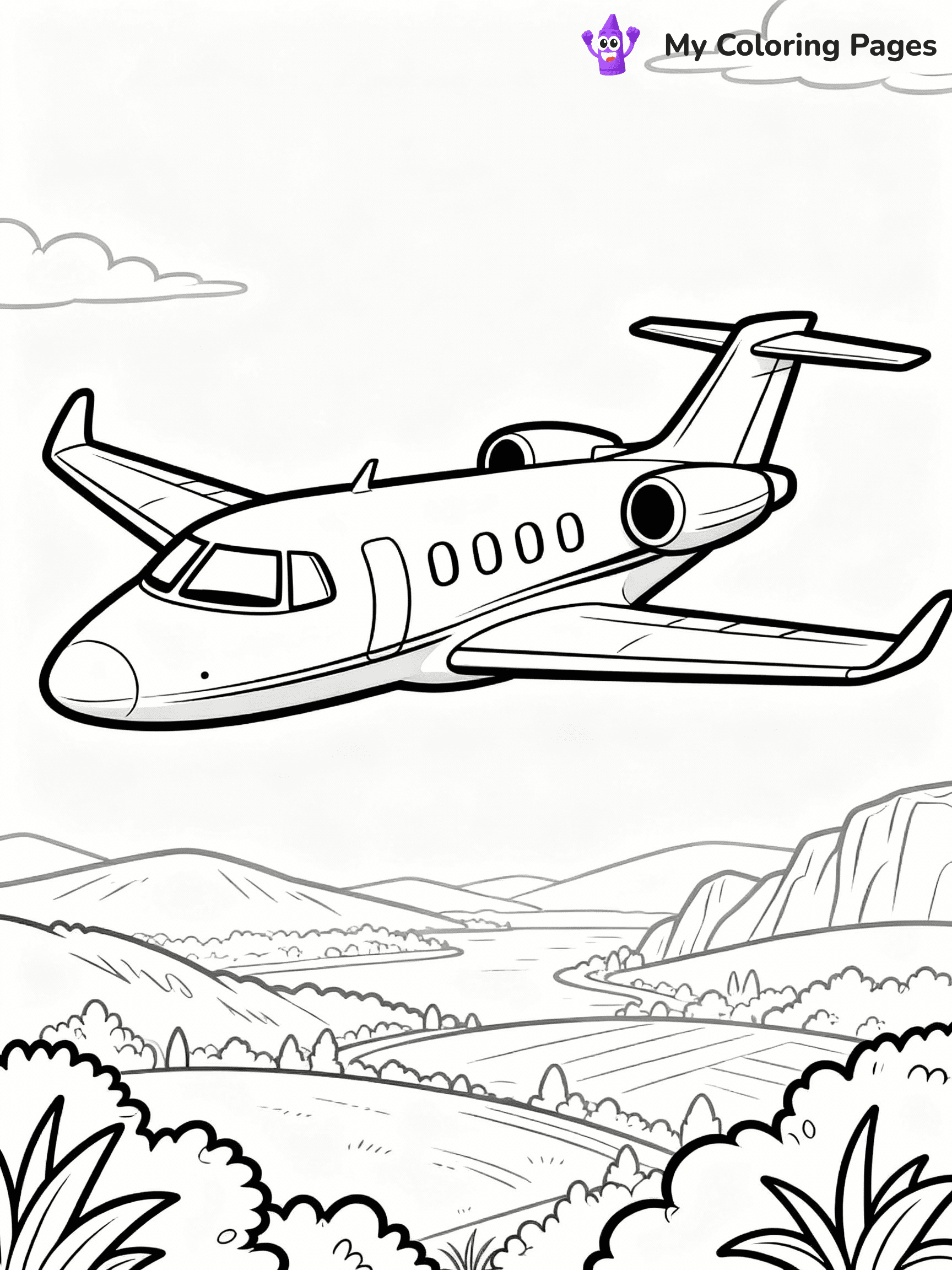 Airplane Coloring Pages - 7