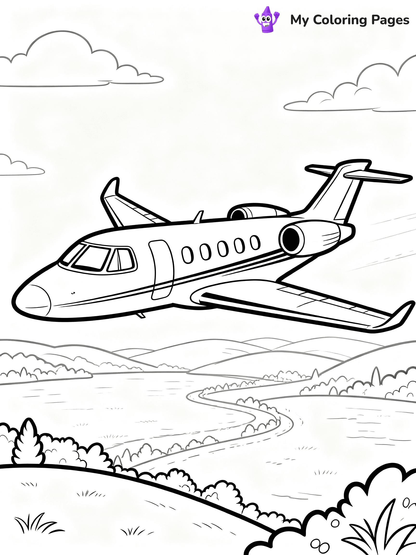 Airplane Coloring Pages - 6