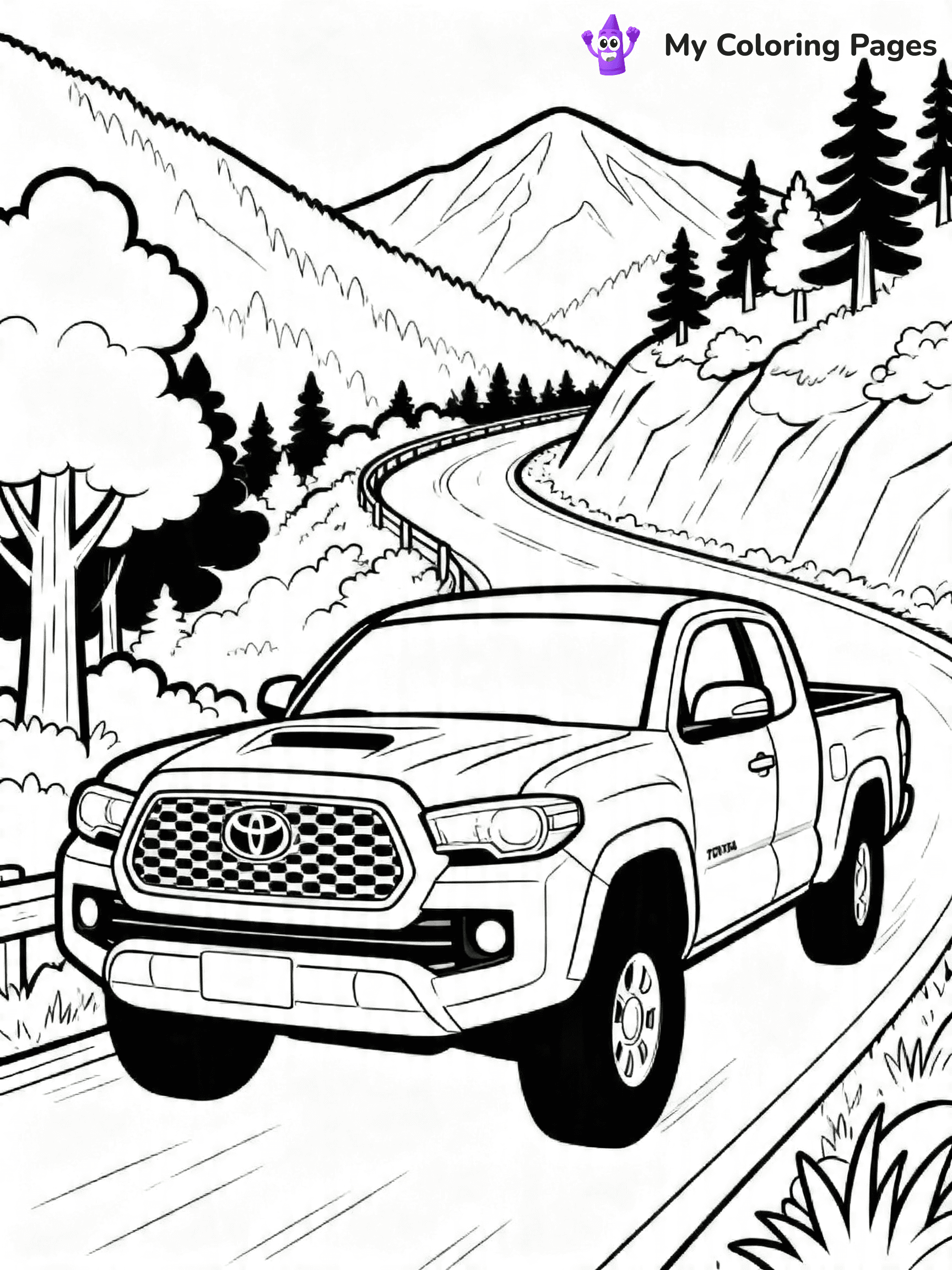 Toyota Tacoma Coloring Pages - 1