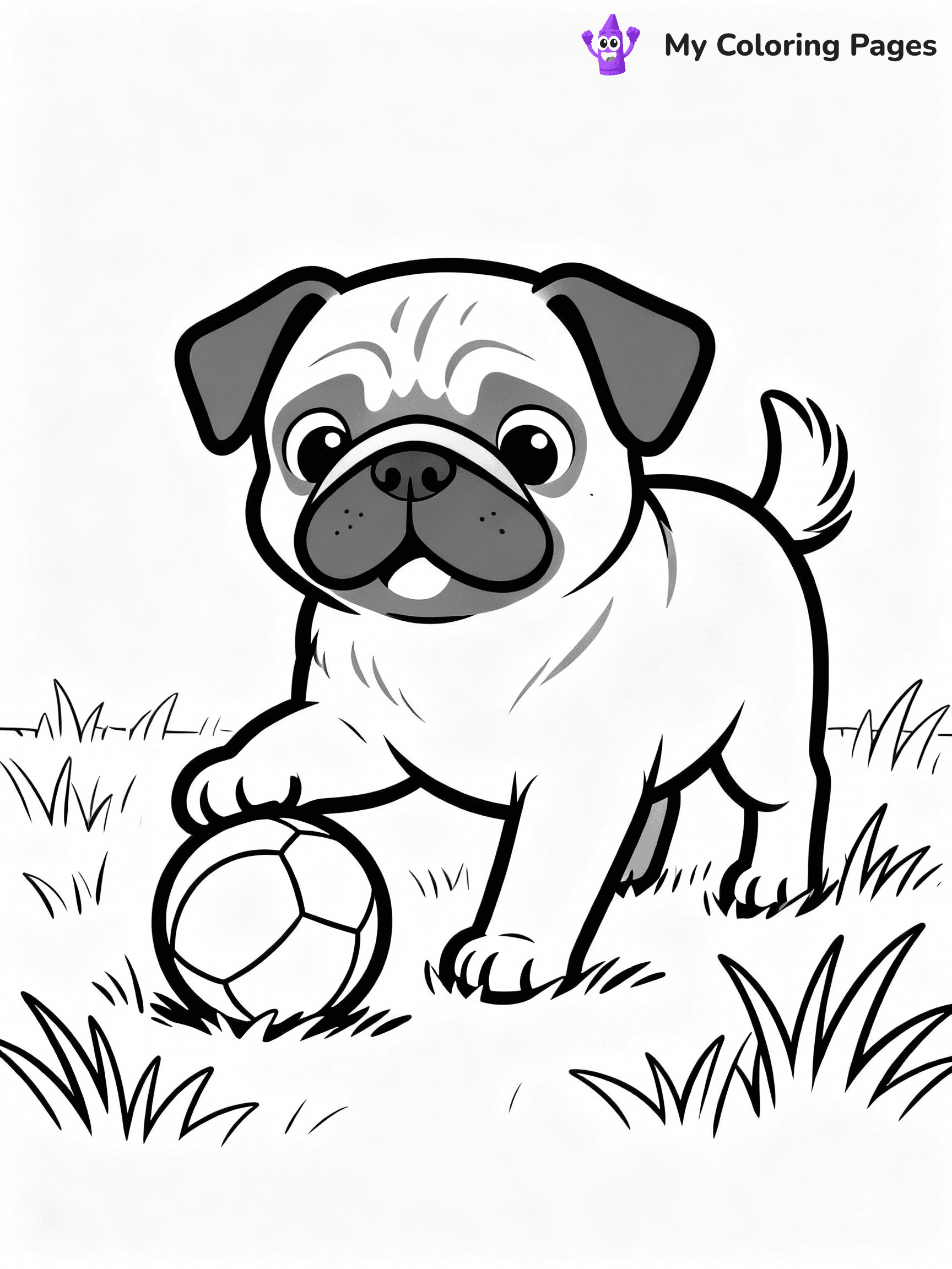 Pug Coloring Pages - 48
