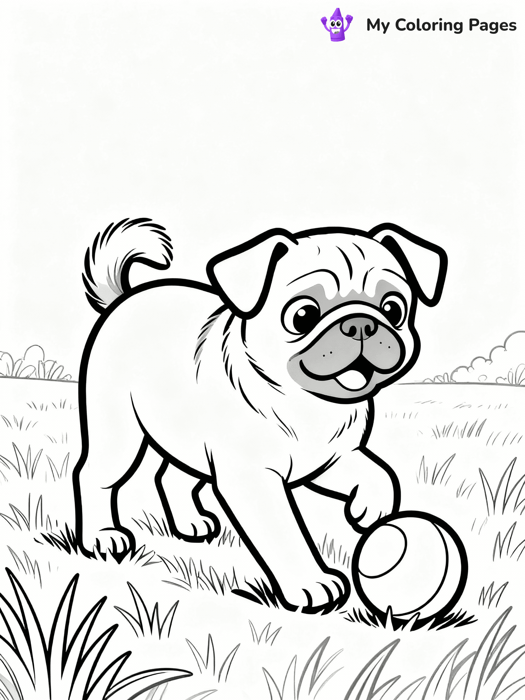 Pug Coloring Pages - 47