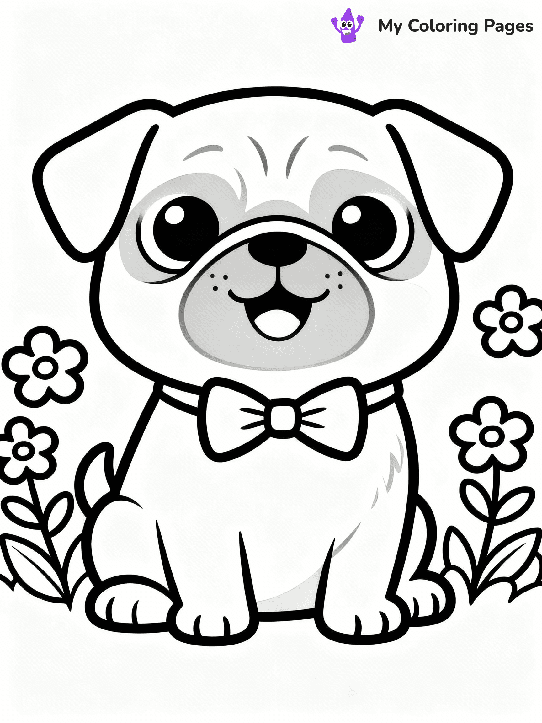 Pug Coloring Pages - 43