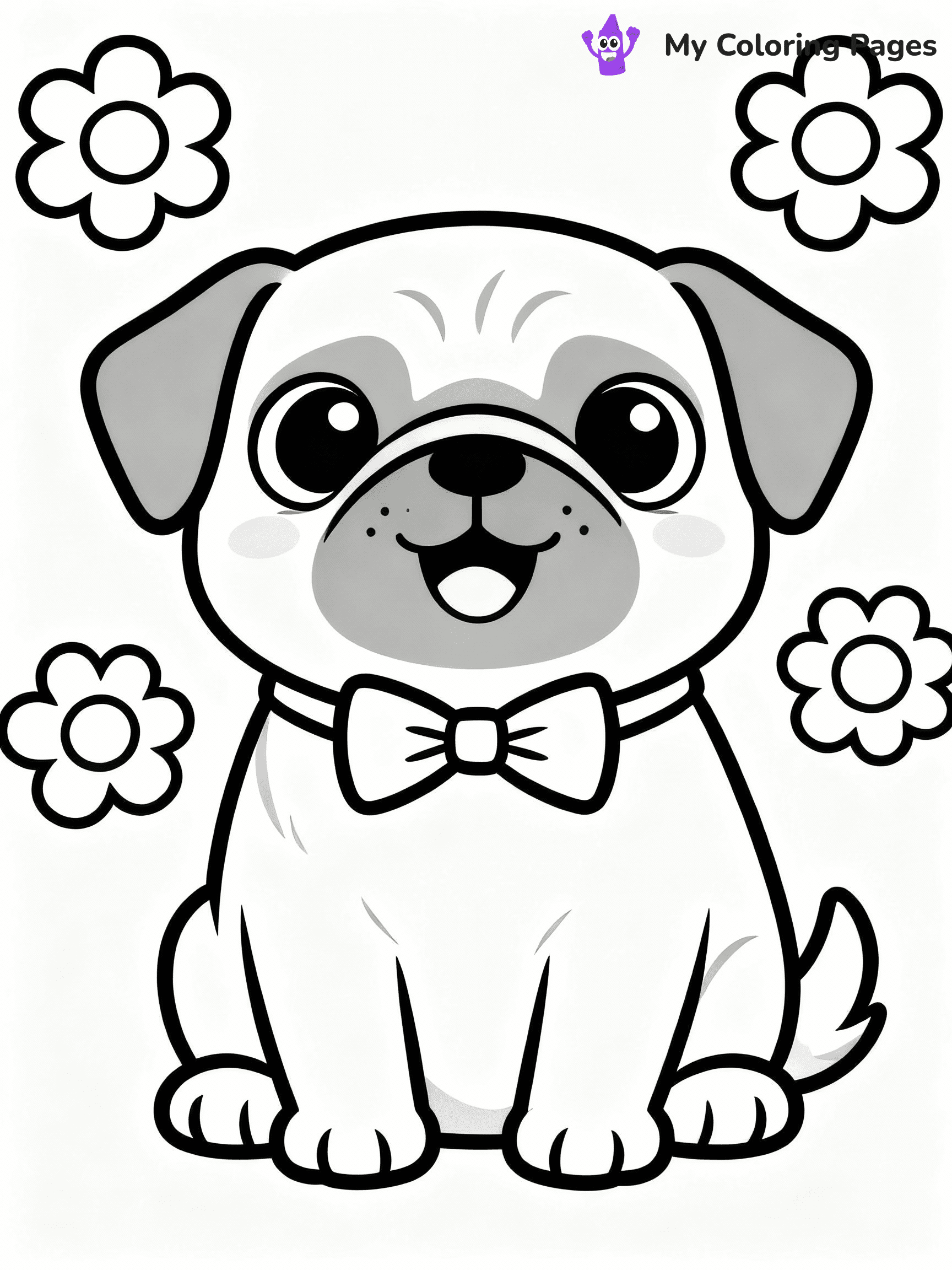 Pug Coloring Pages - 41