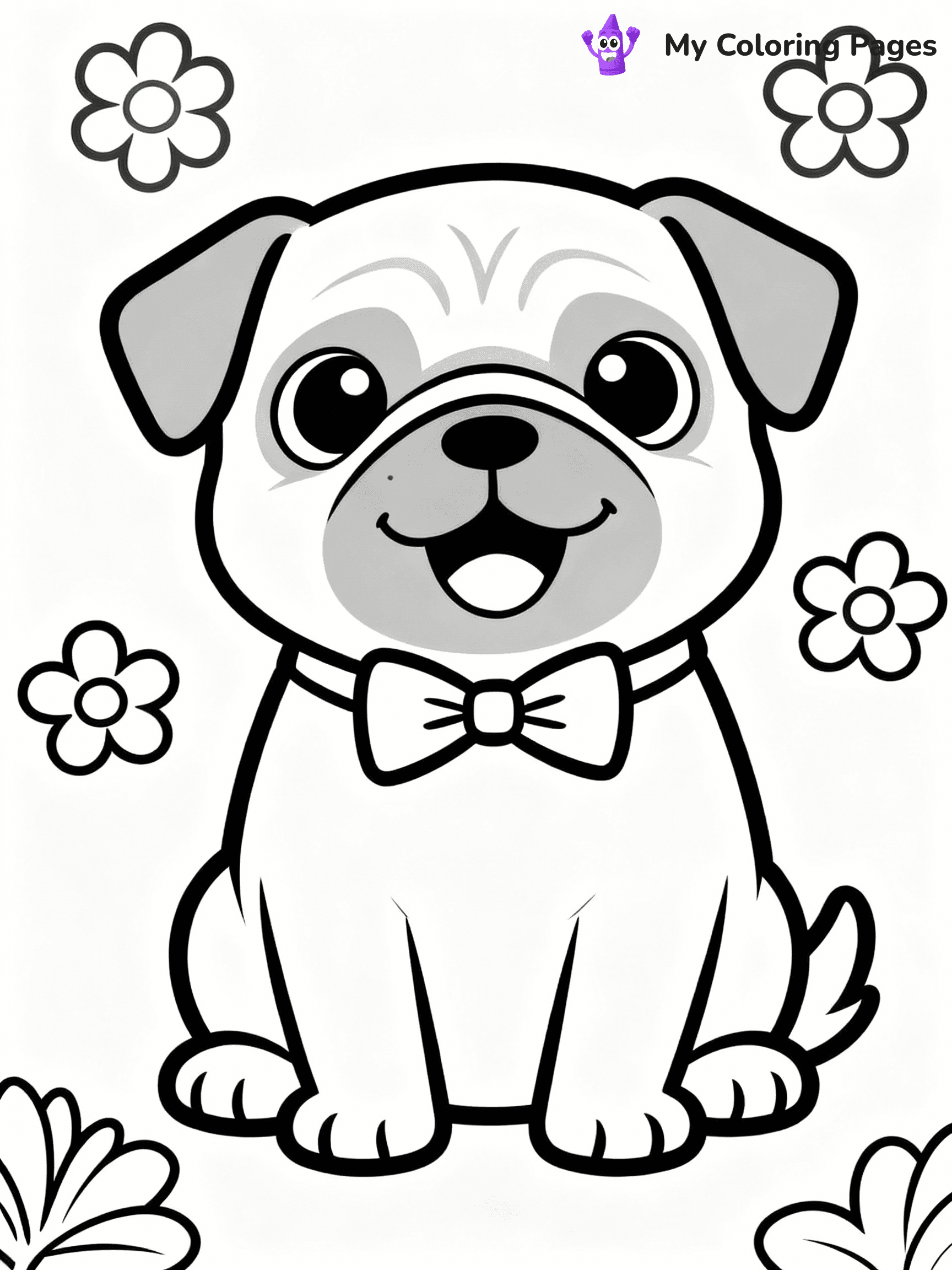 Pug Coloring Pages - 40