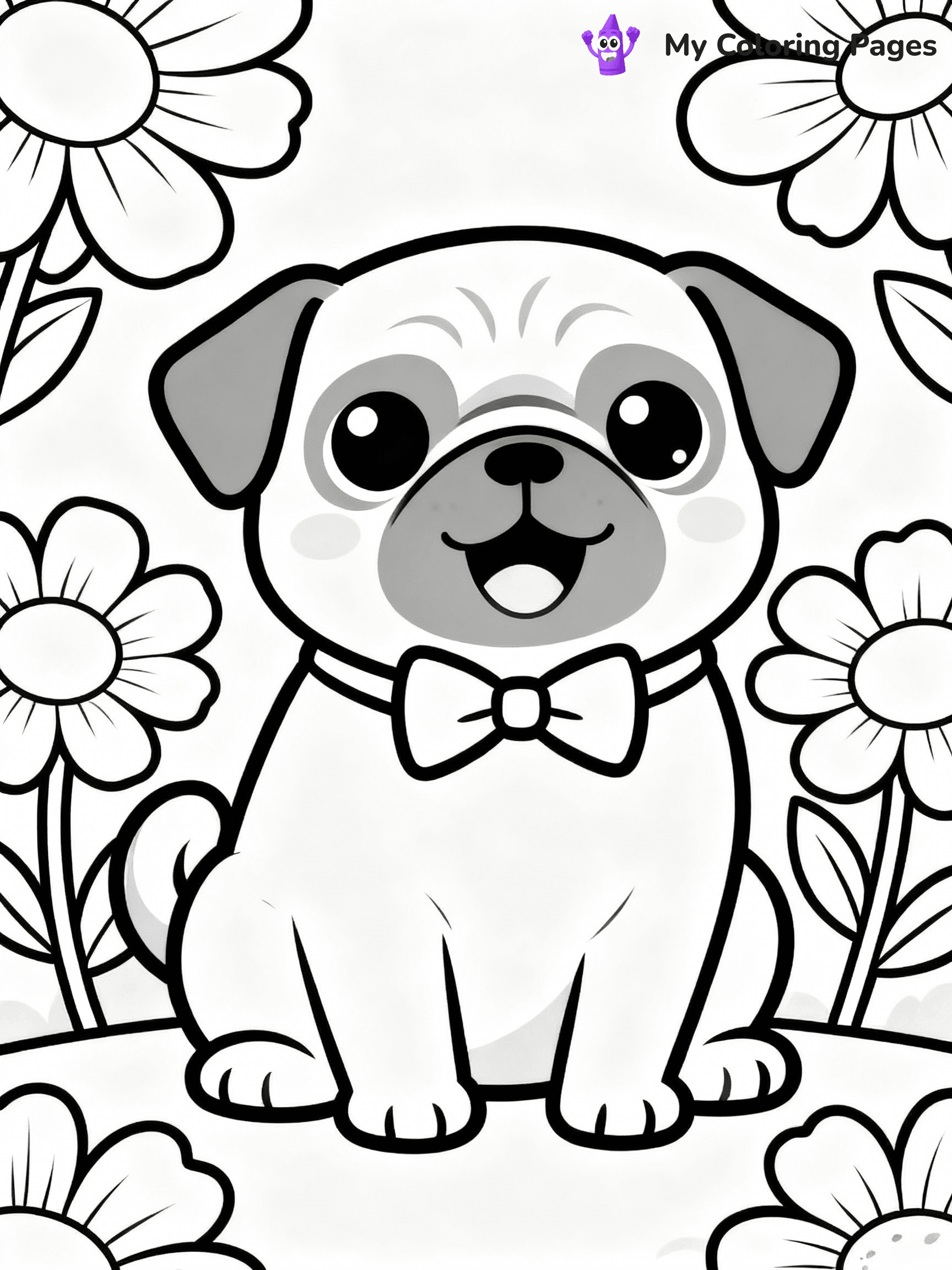Pug Coloring Pages - 37